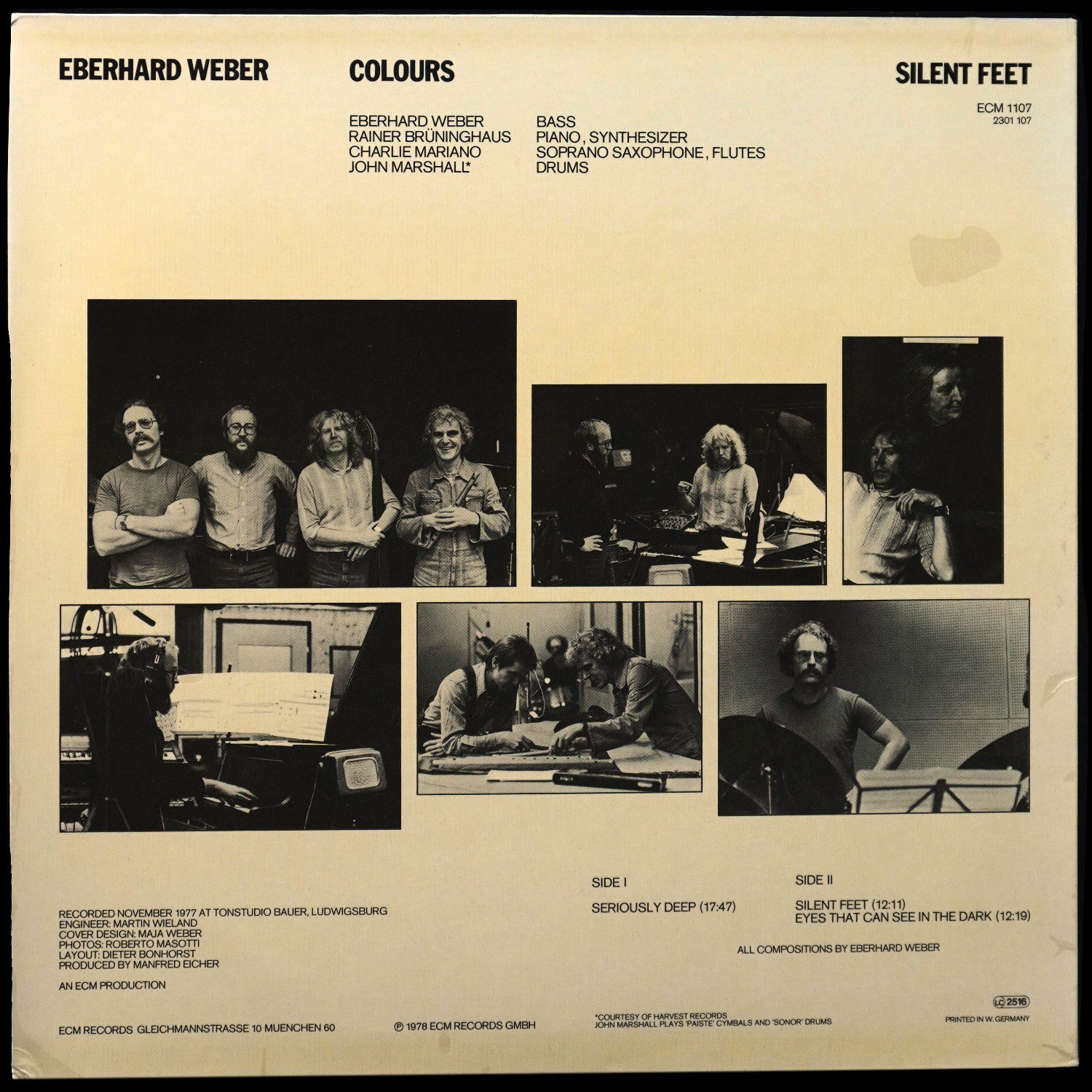 LP Eberhard Weber Colours — Silent Feet фото 2