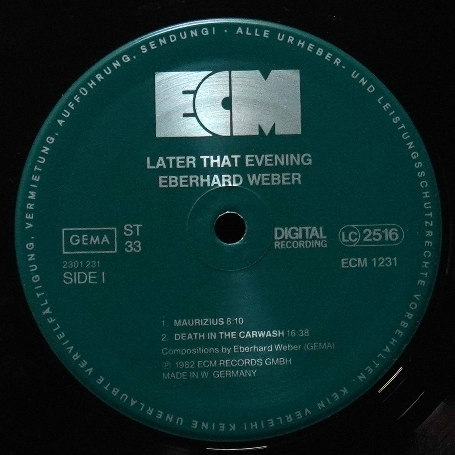 LP Eberhard Weber — Later That Evening фото 3