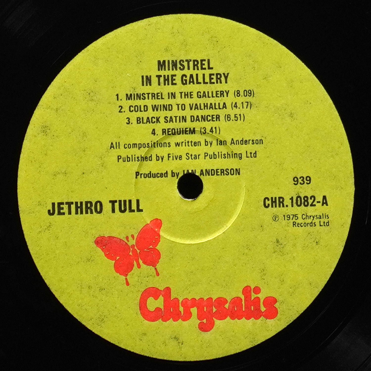 LP Jethro Tull — Minstrel In The Gallery фото 3
