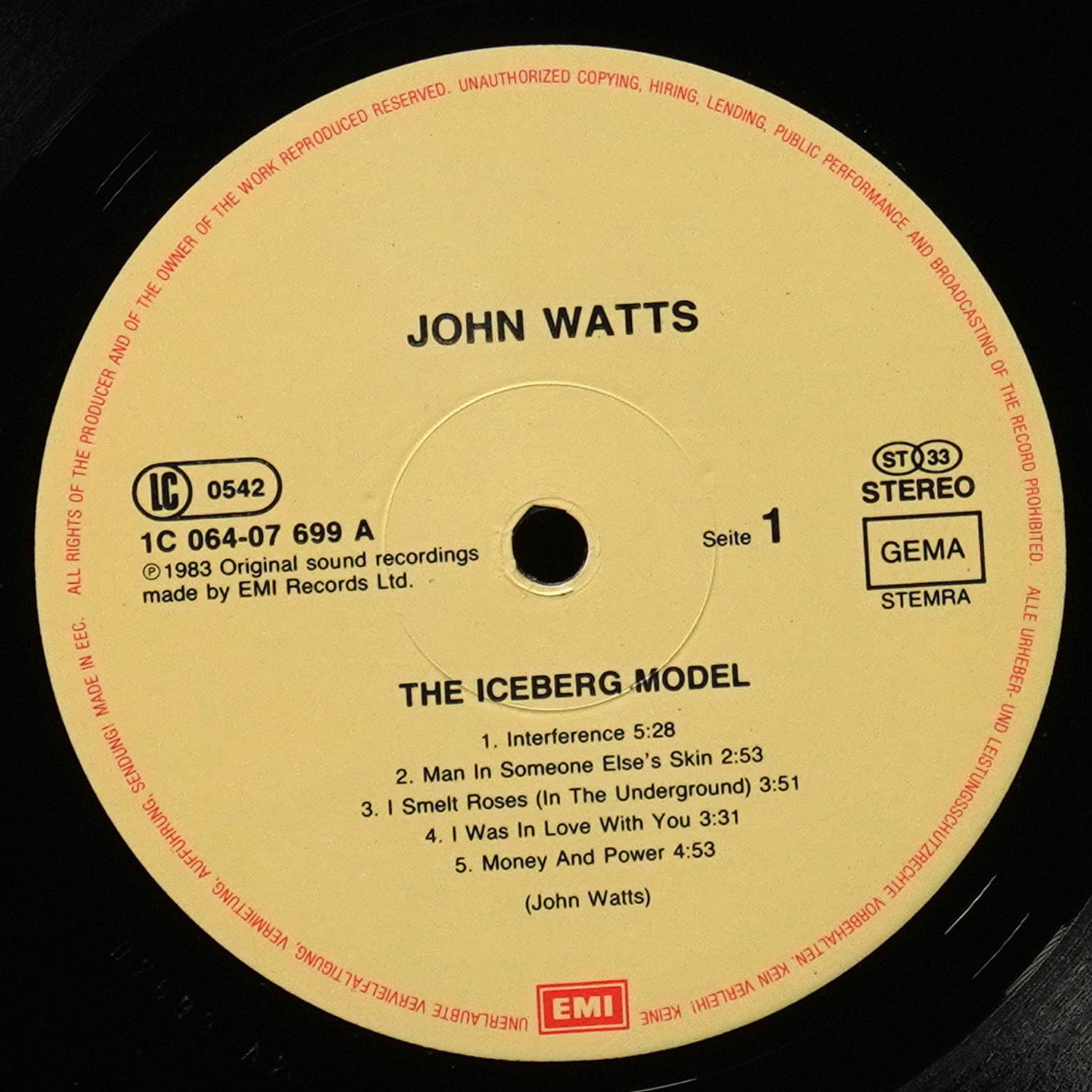 LP John Watts — Iceberg Model фото 2
