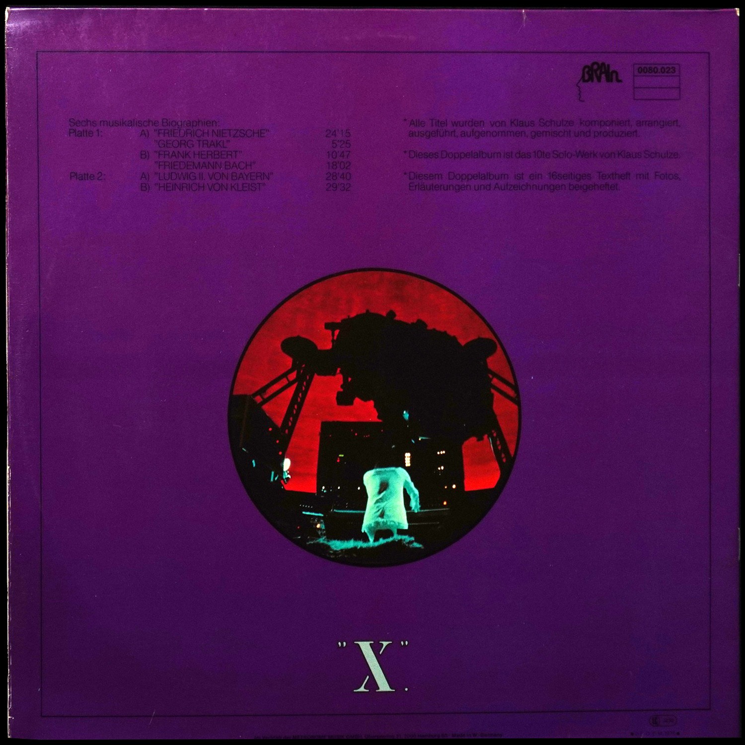 LP Klaus Schulze — X (2LP, + буклет) фото 2