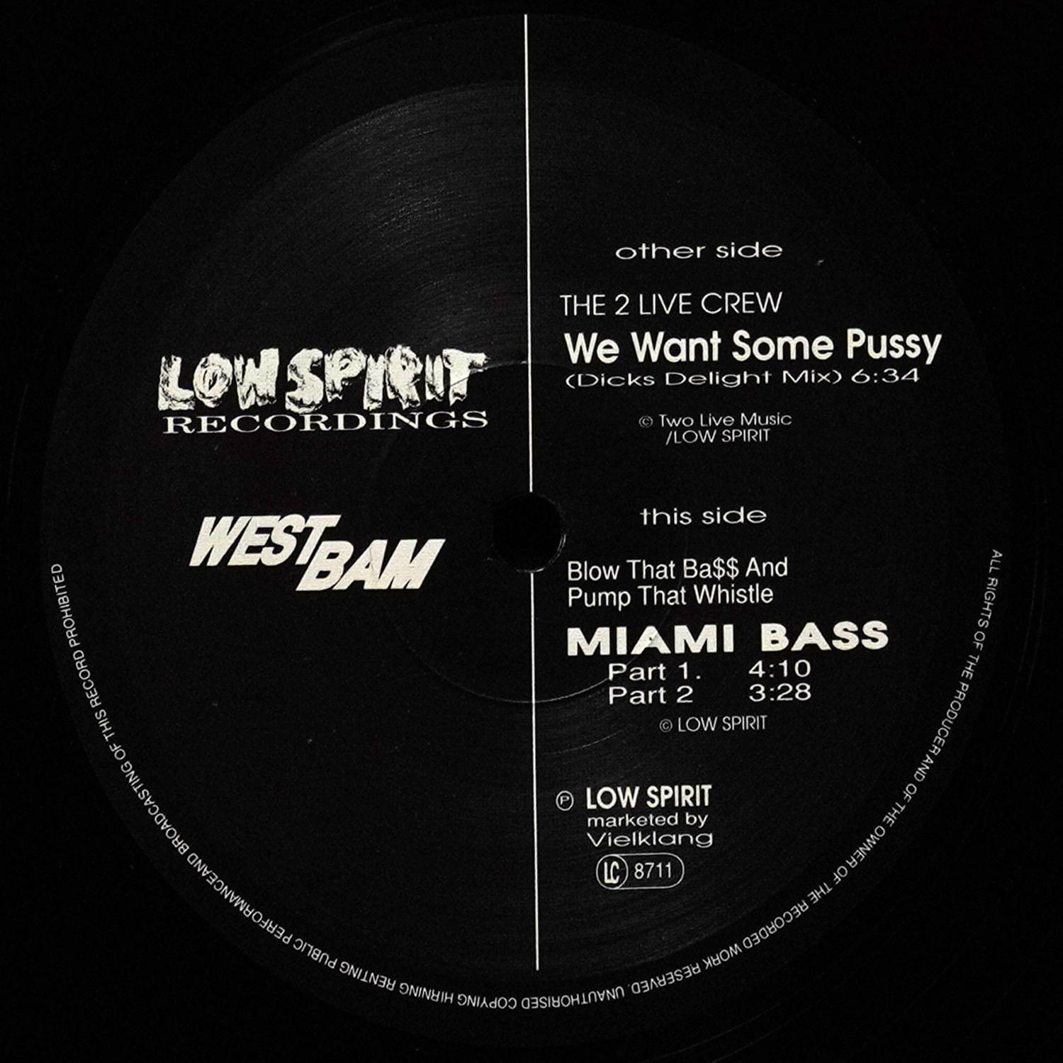 LP Westbam — We Want Some Pussy (Rap-House Remix) / Miami Bass (Original Mixes) (макси сингл) фото 2