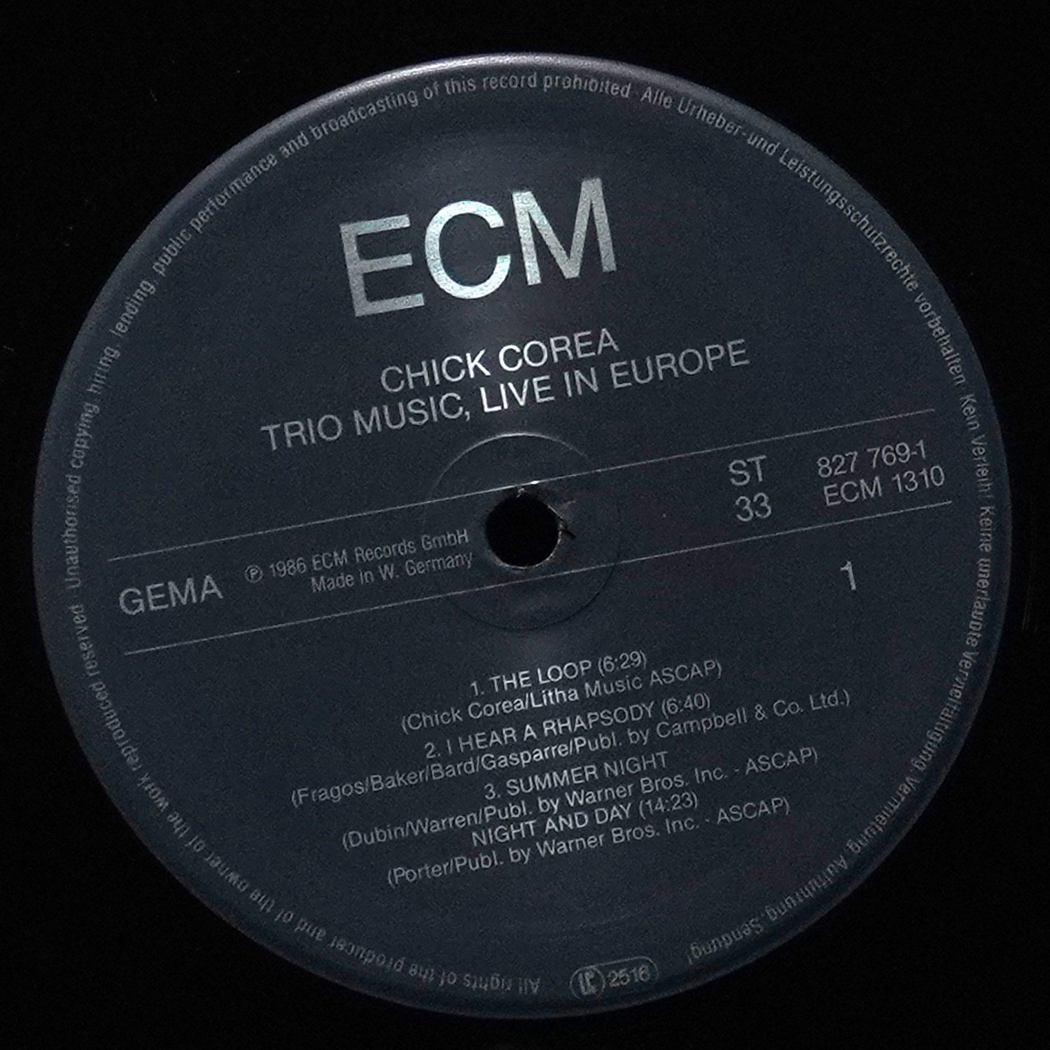 LP Chick Corea — Trio Music, Live In Europe фото 3