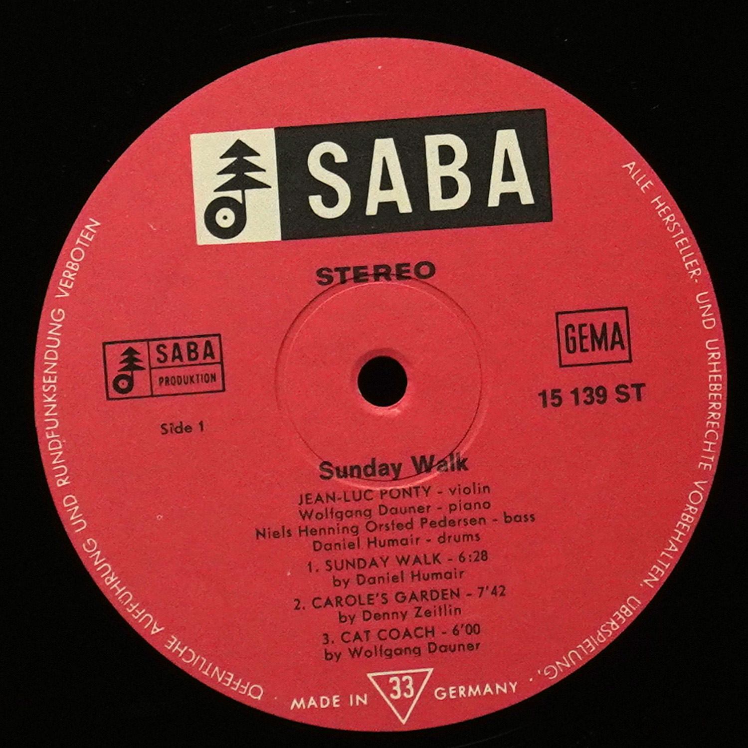 LP Jean-Luc Ponty — Sunday Walk фото 3