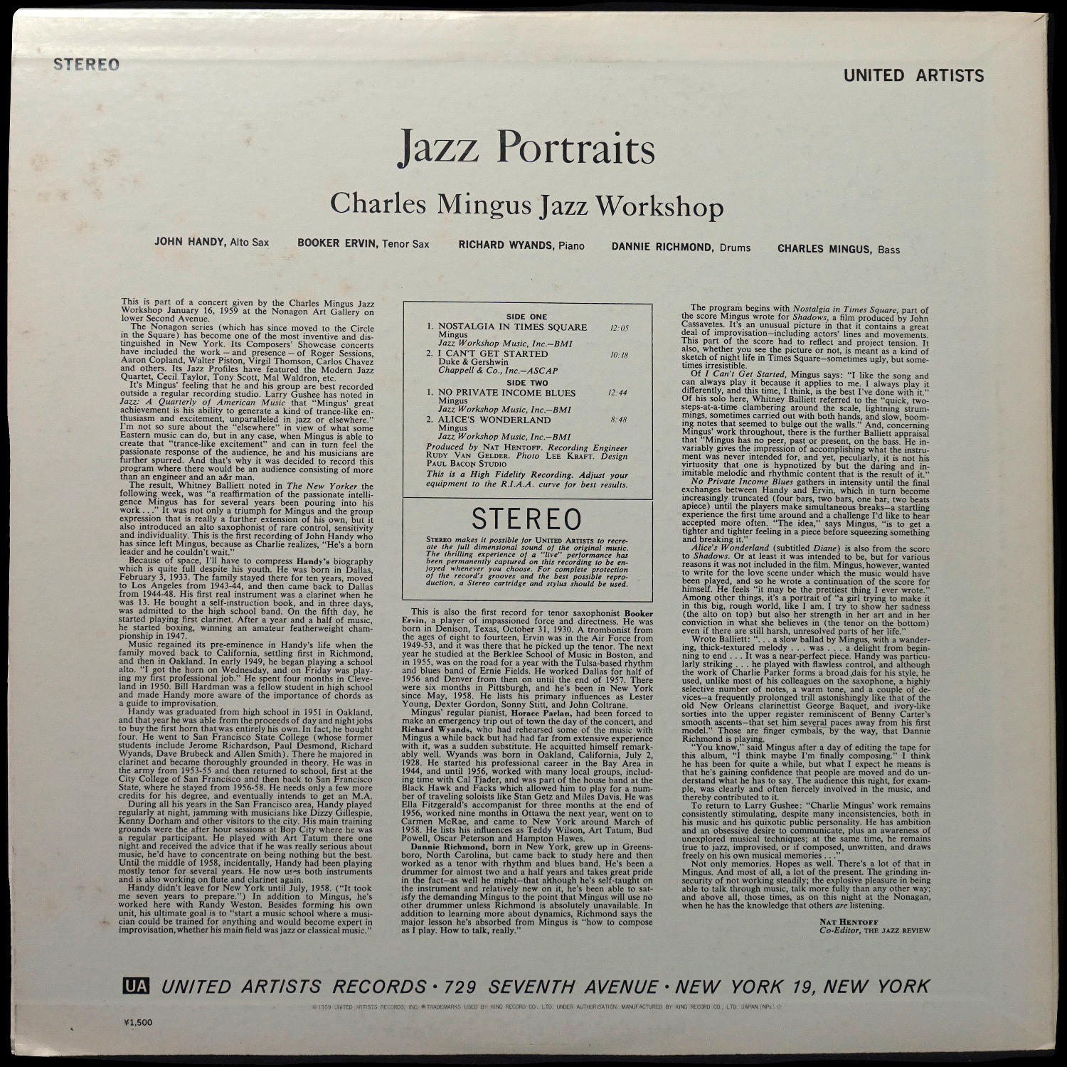 LP Charles Mingus — Jazz Portraits фото 2