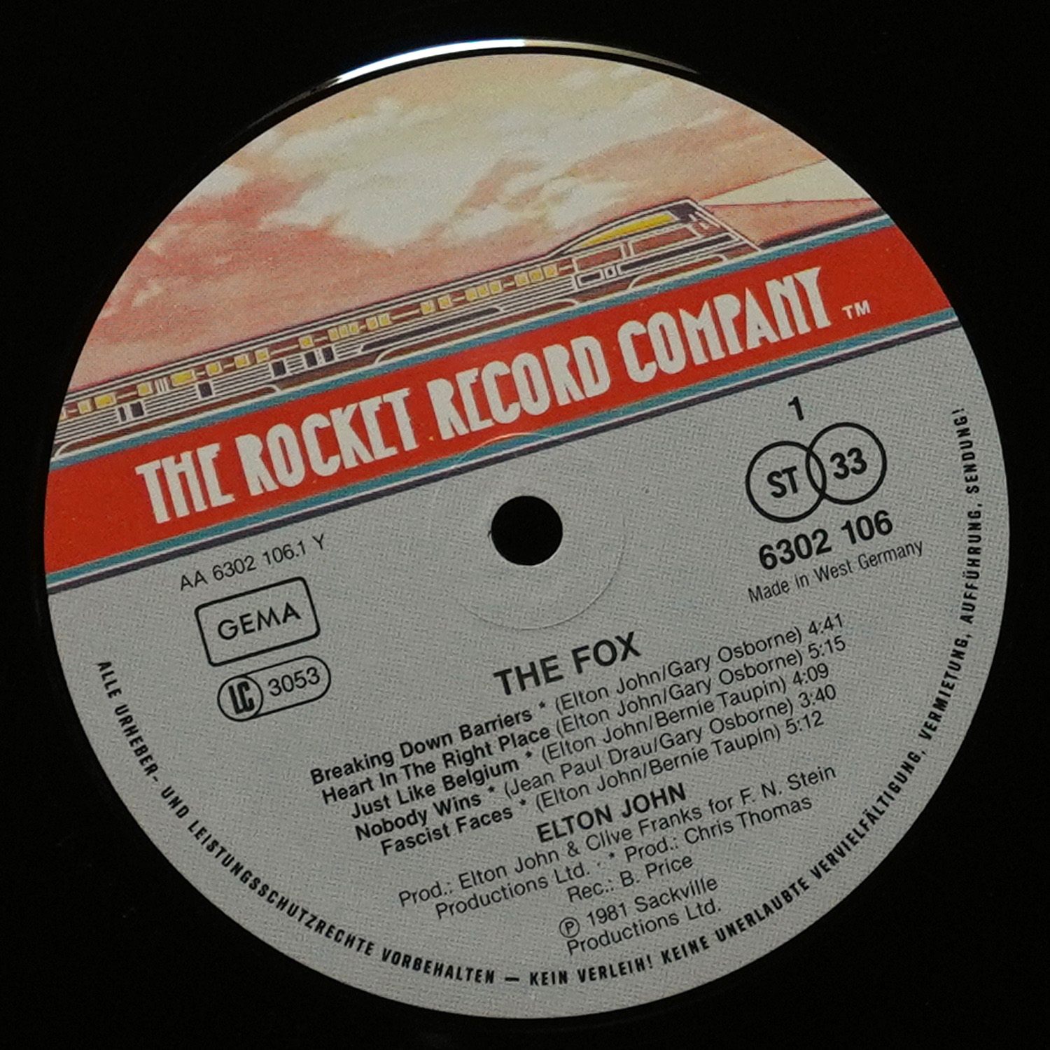 LP Elton John — Fox фото 2