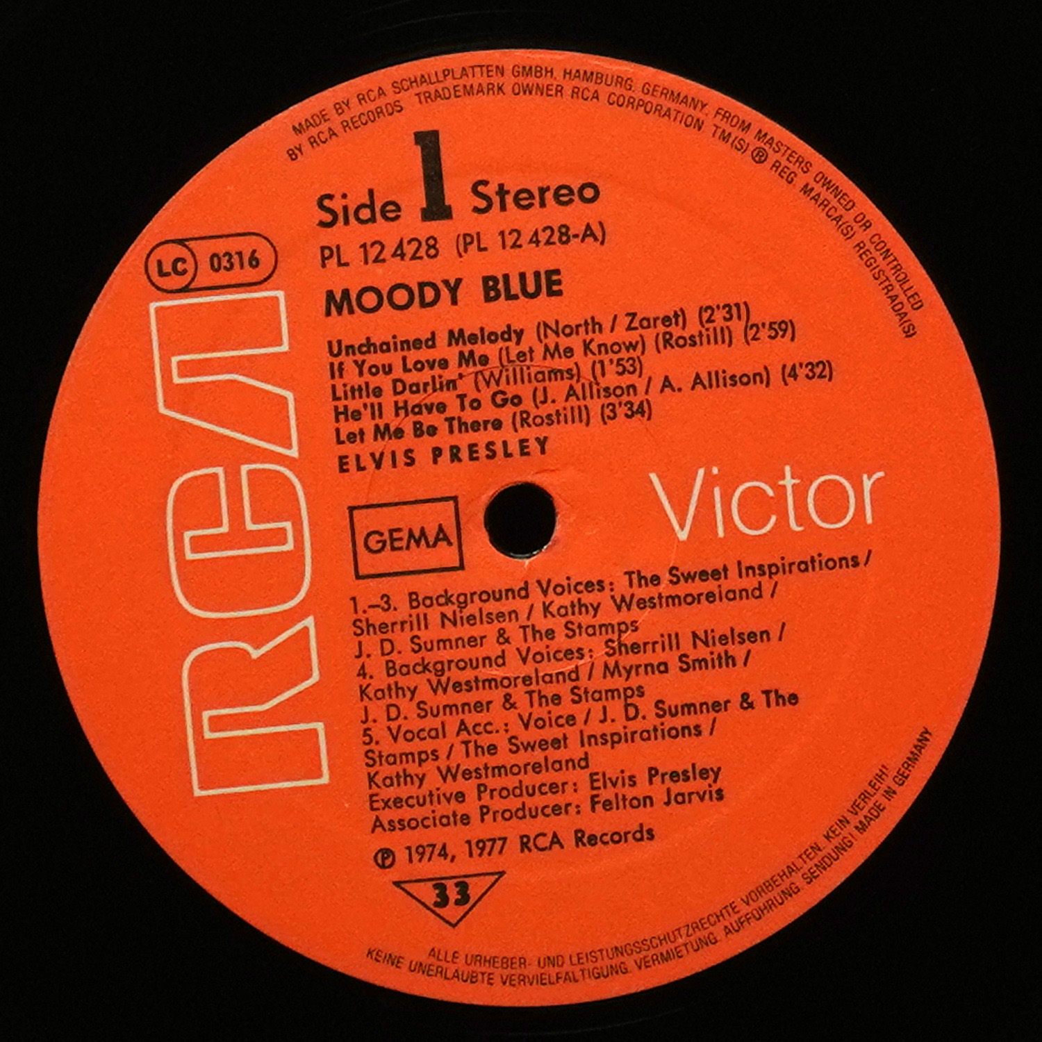 LP Elvis Presley — Moody Blue фото 2