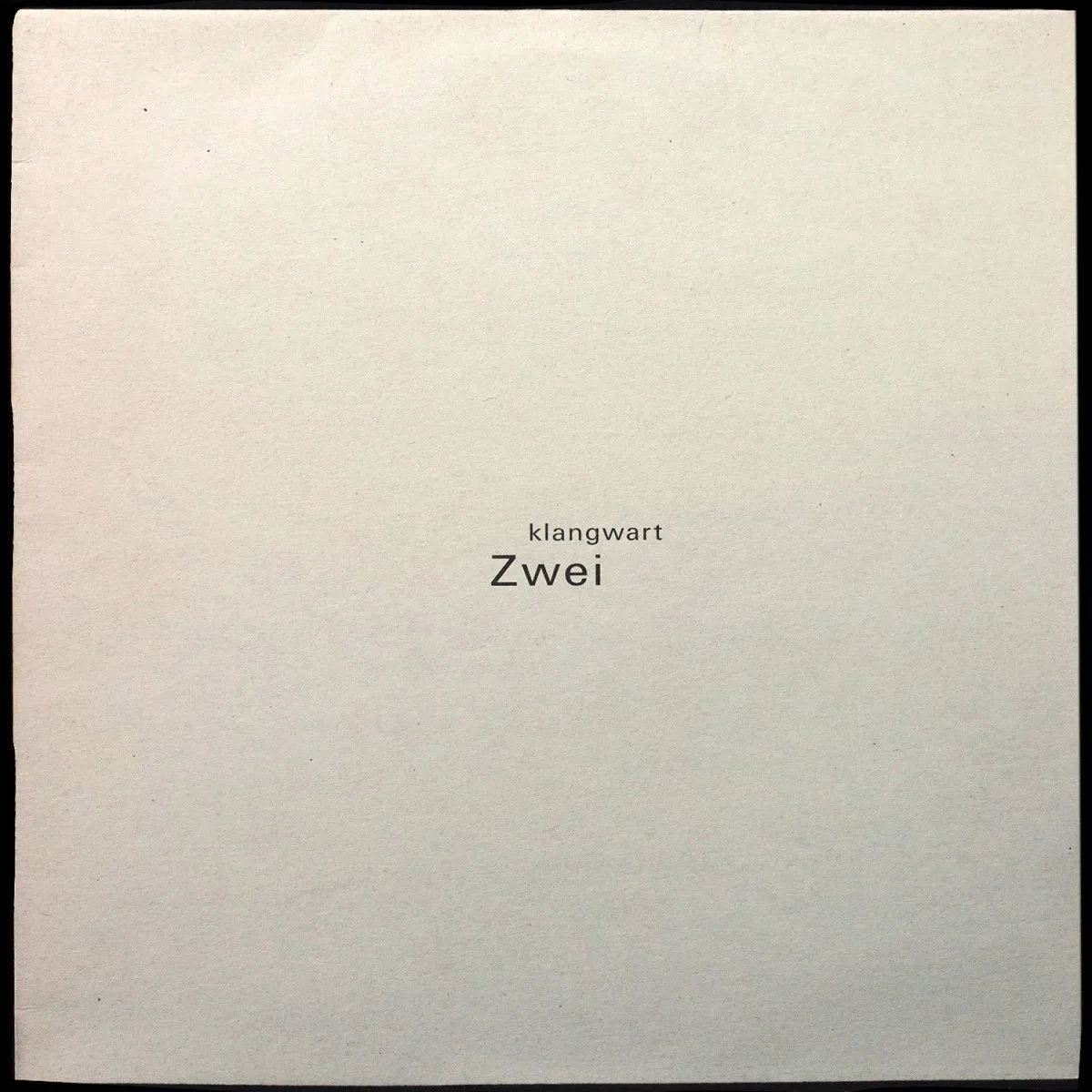 LP Klangwart — Zwei (цветной винил) фото