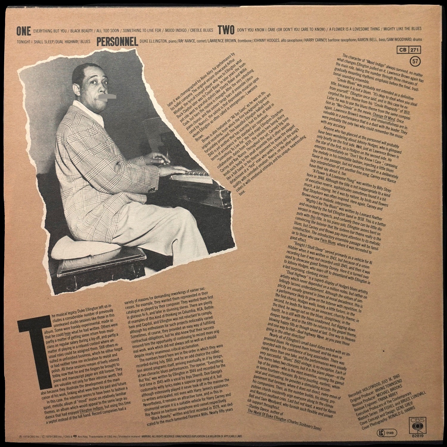 LP Duke Ellington — Unknown Session фото 2