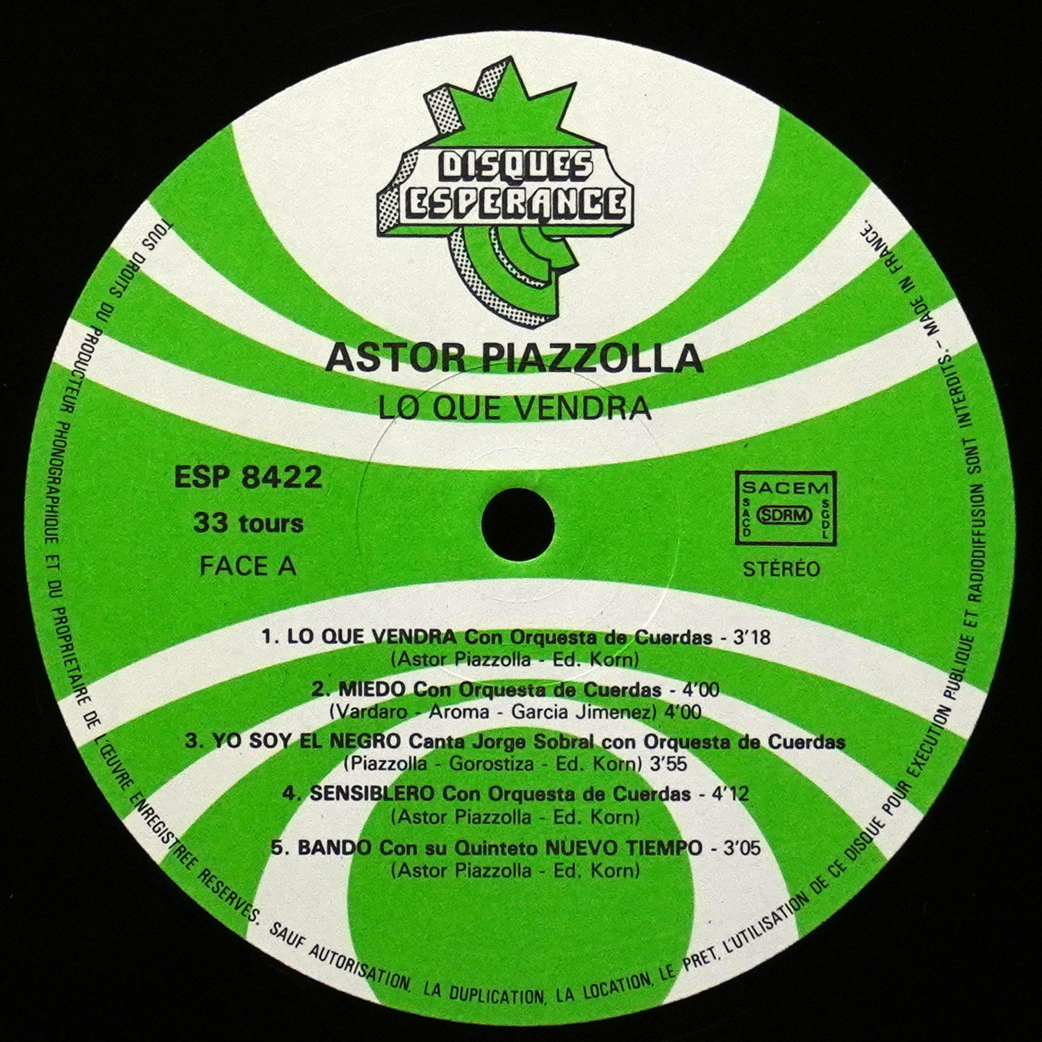 LP Astor Piazzolla — Lo Que Vendra фото 2