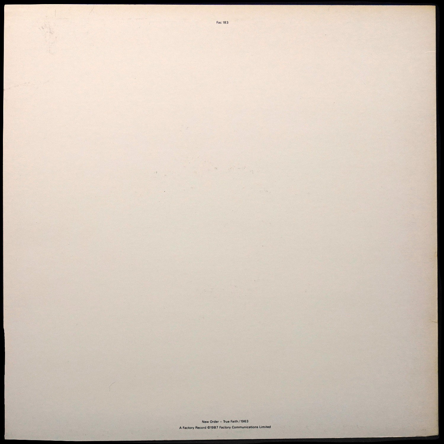 LP New Order — True Faith / 1963 (макси сингл) фото 2