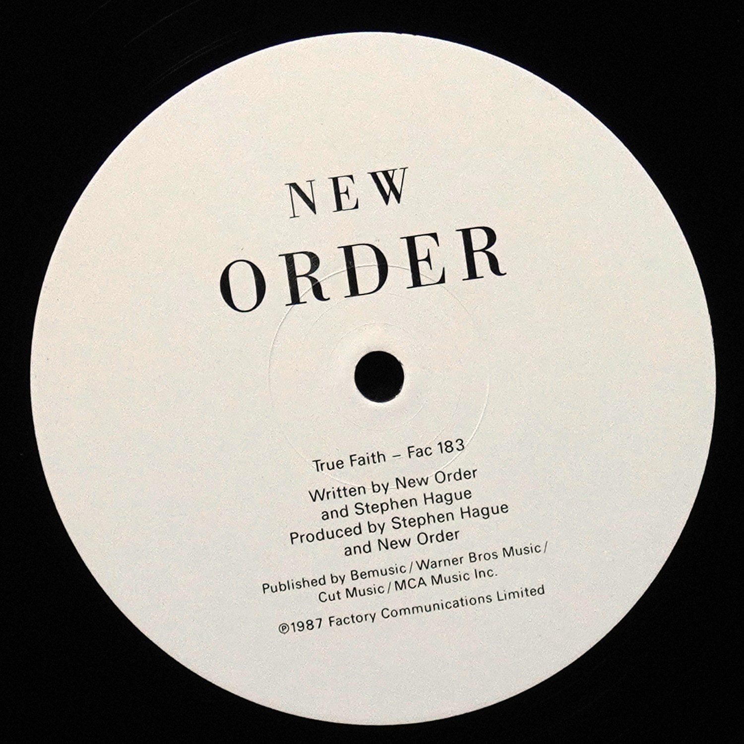 LP New Order — True Faith / 1963 (макси сингл) фото 3