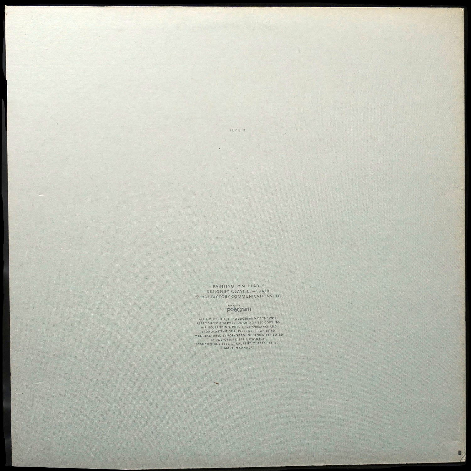 LP New Order — 1981-1982 (EP (мини-альбом)) фото 2