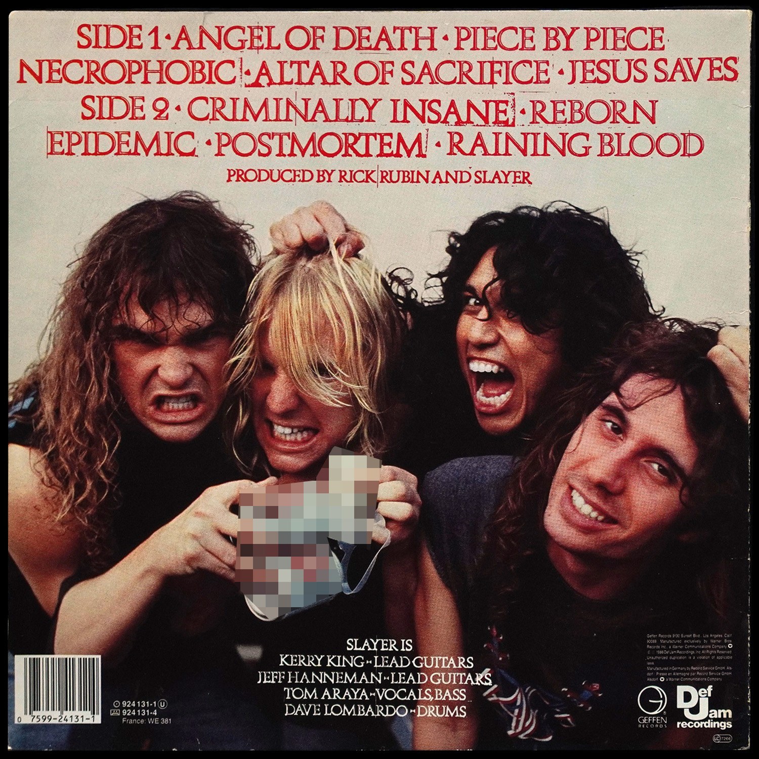 LP Slayer — Reign In Blood фото 2