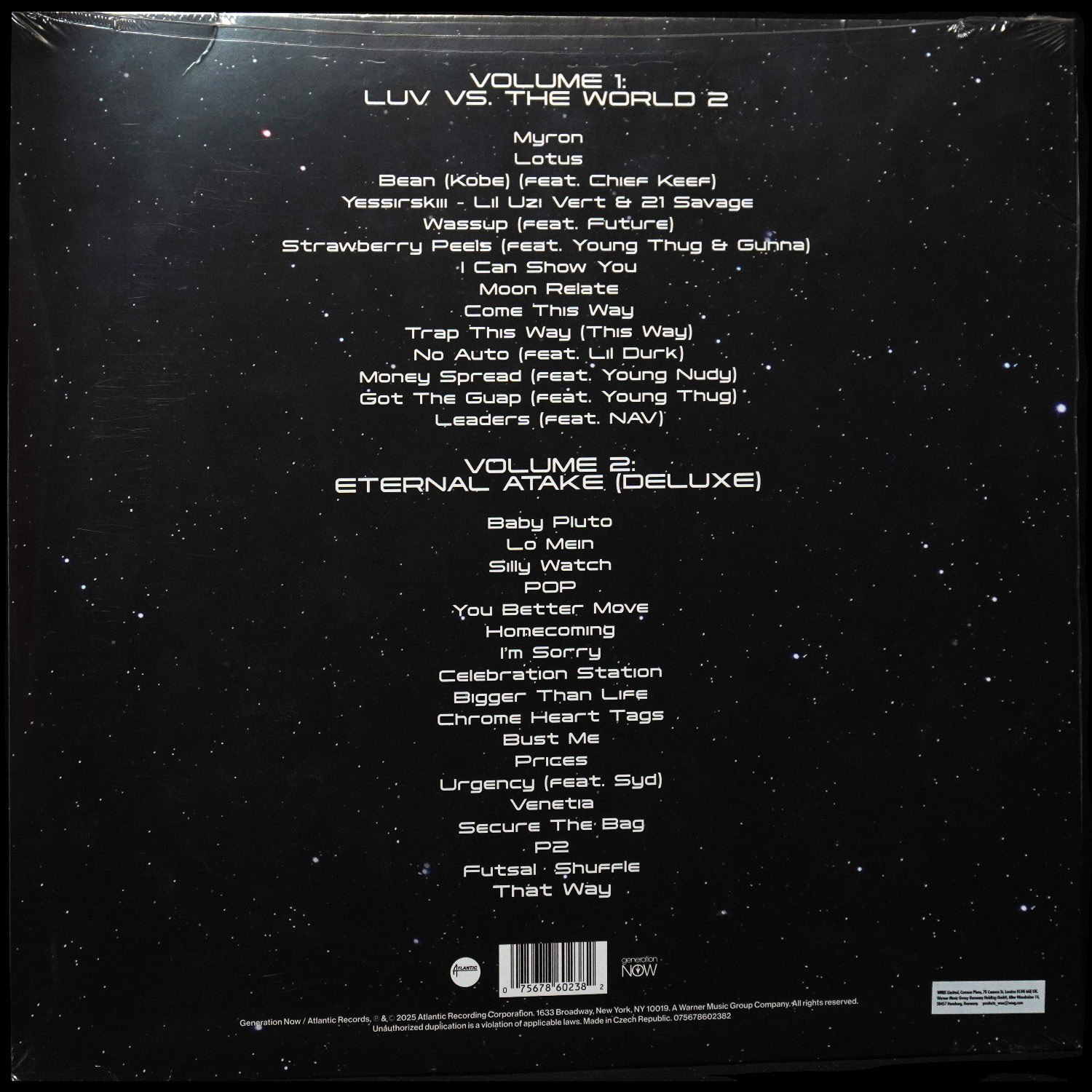 LP Lil Uzi Vert — Eternal Atake (Deluxe) / LUV vs. The World 2 (цветной винил, 3LP) фото 2