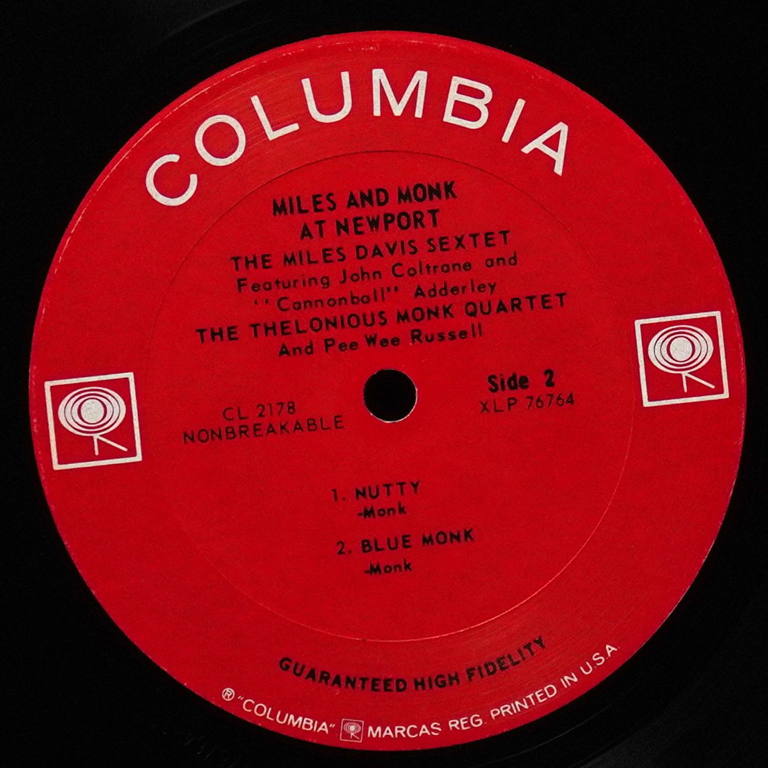 LP Miles Davis Sextet — Miles & Monk At Newport (моно) фото 4