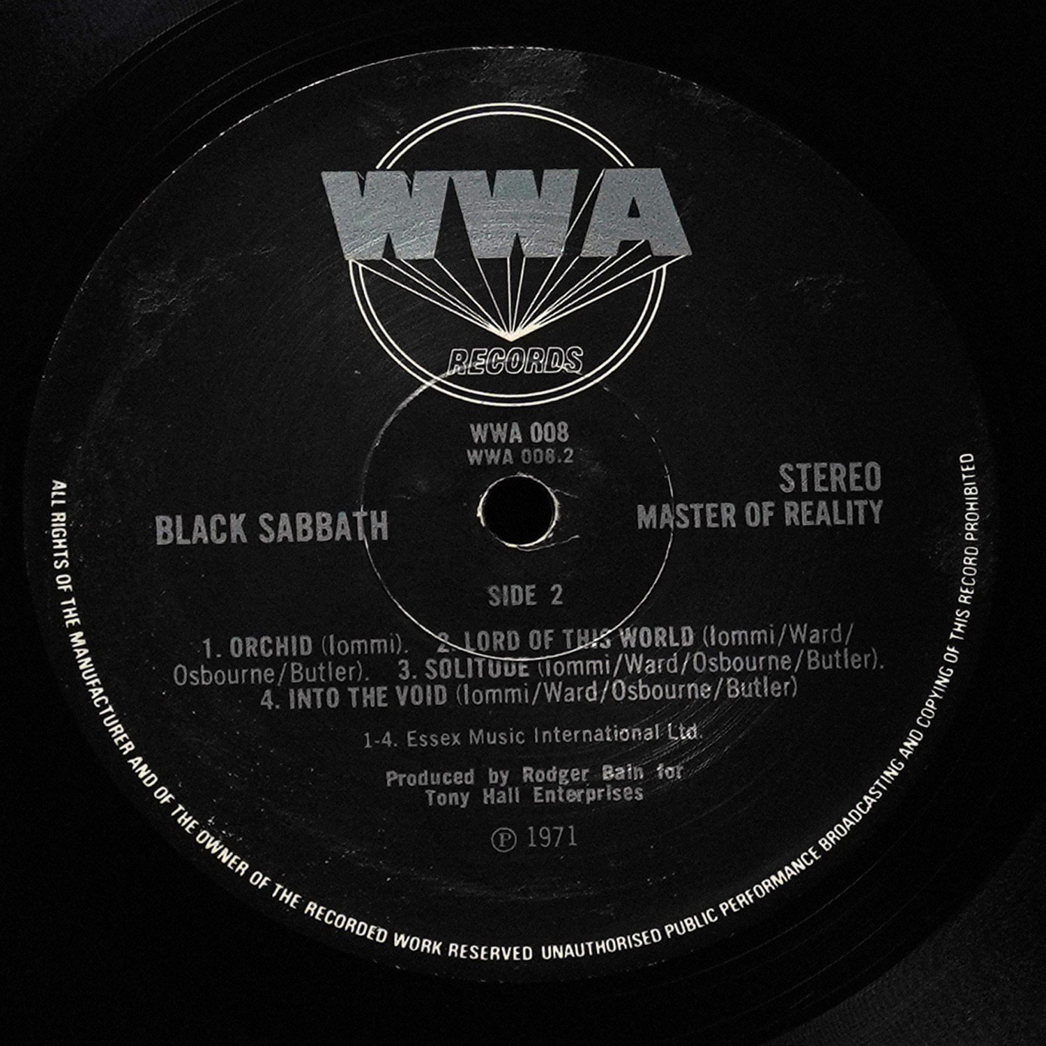 LP Black Sabbath — Master Of Reality фото 4