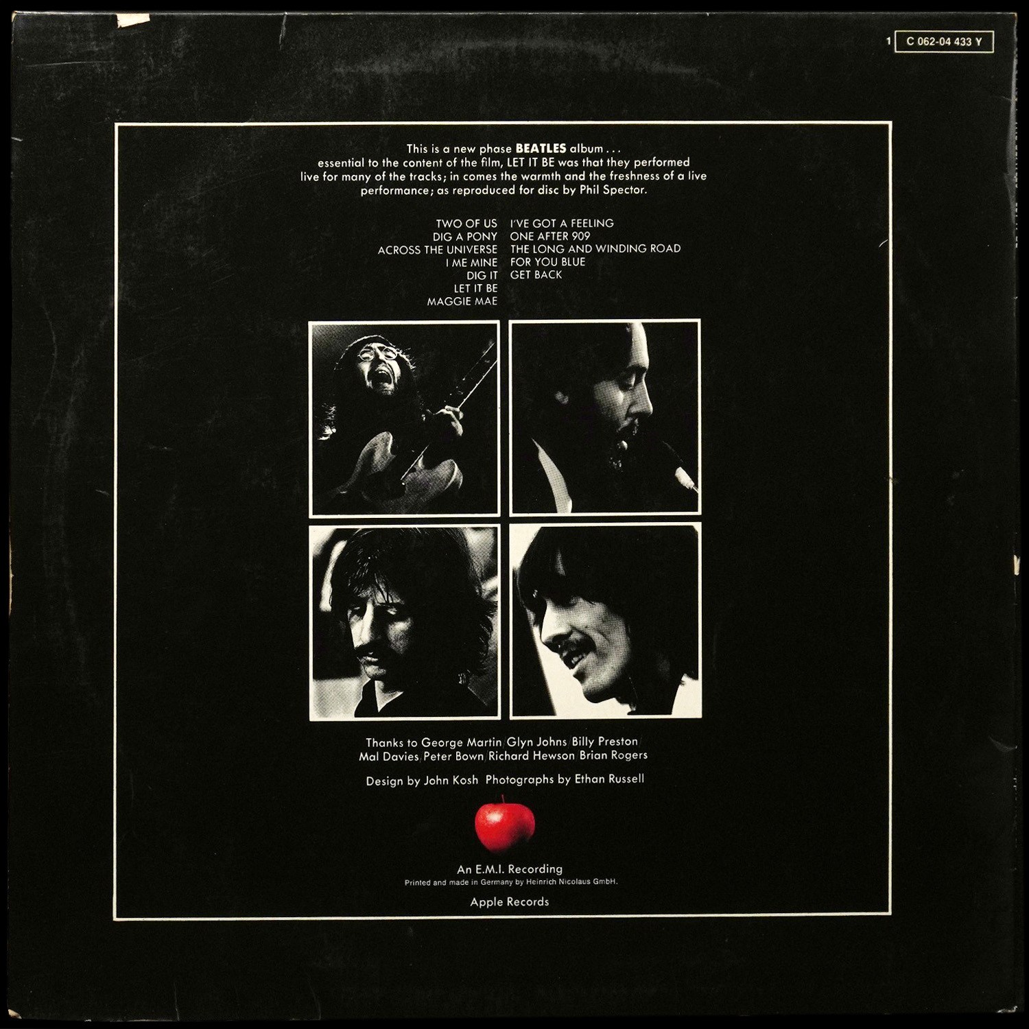 LP Beatles — Let It Be фото 2