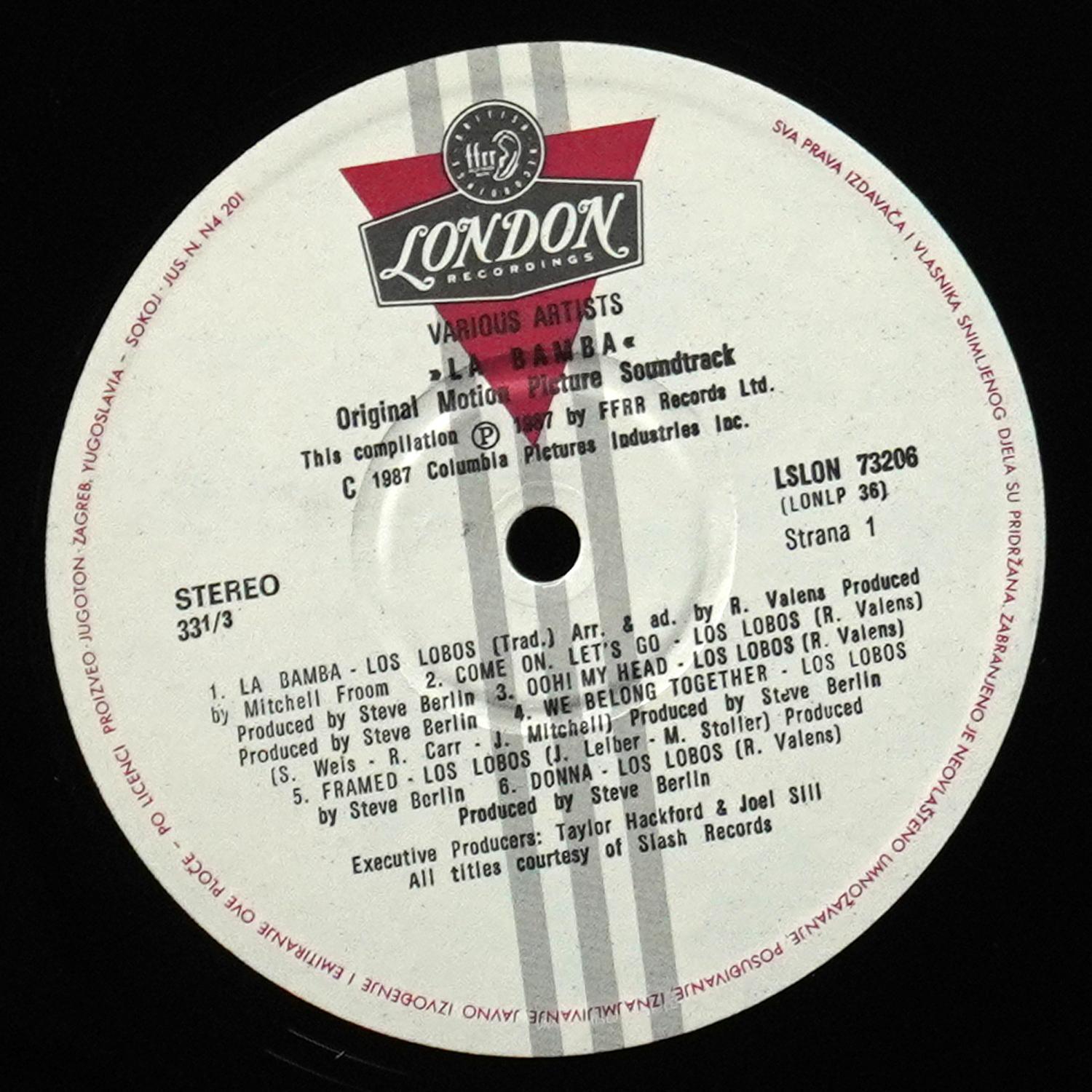 LP V/A — La Bamba (Original Motion Picture Soundtrack) фото 2