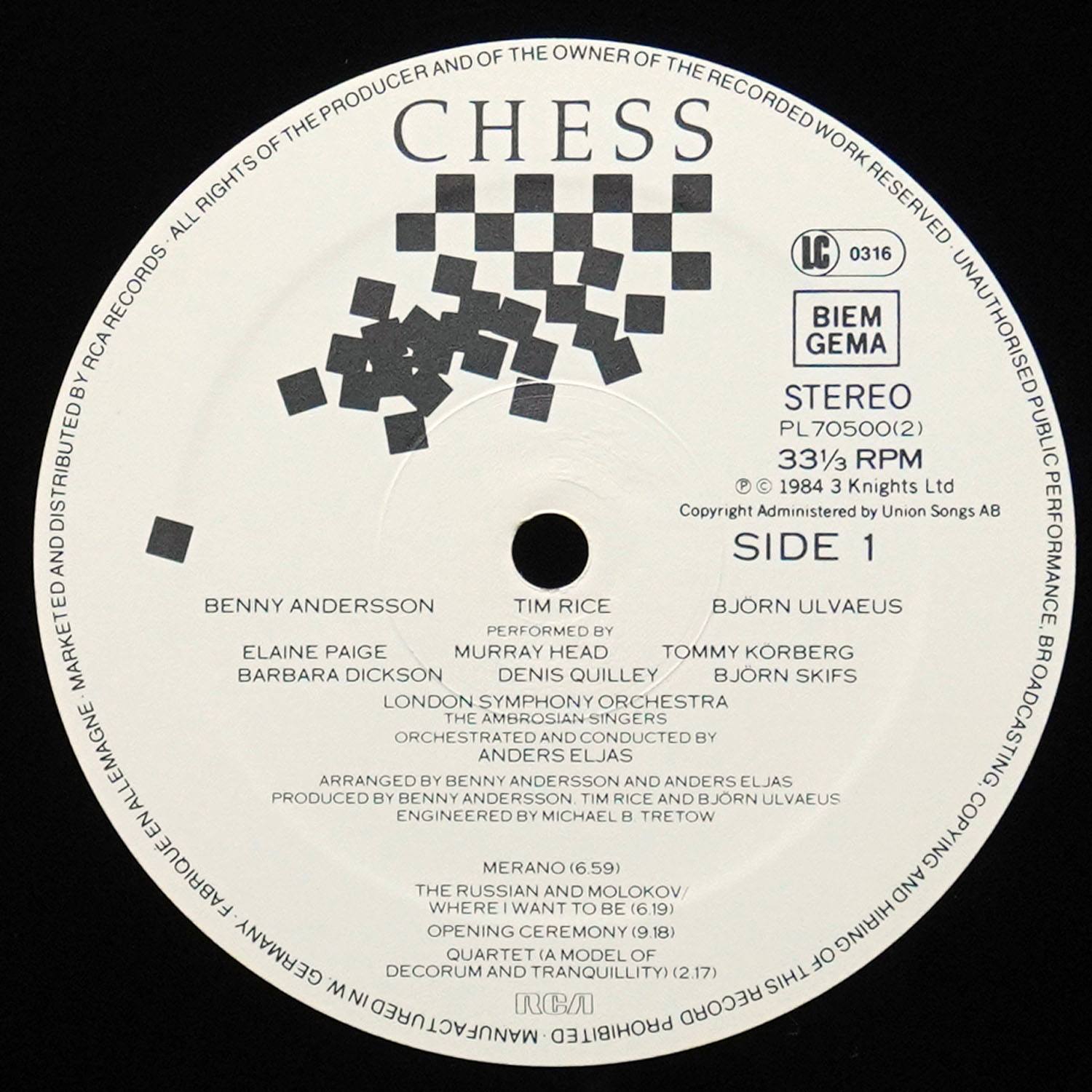LP Benny Andersson — Chess (2LP, + буклет) фото 2