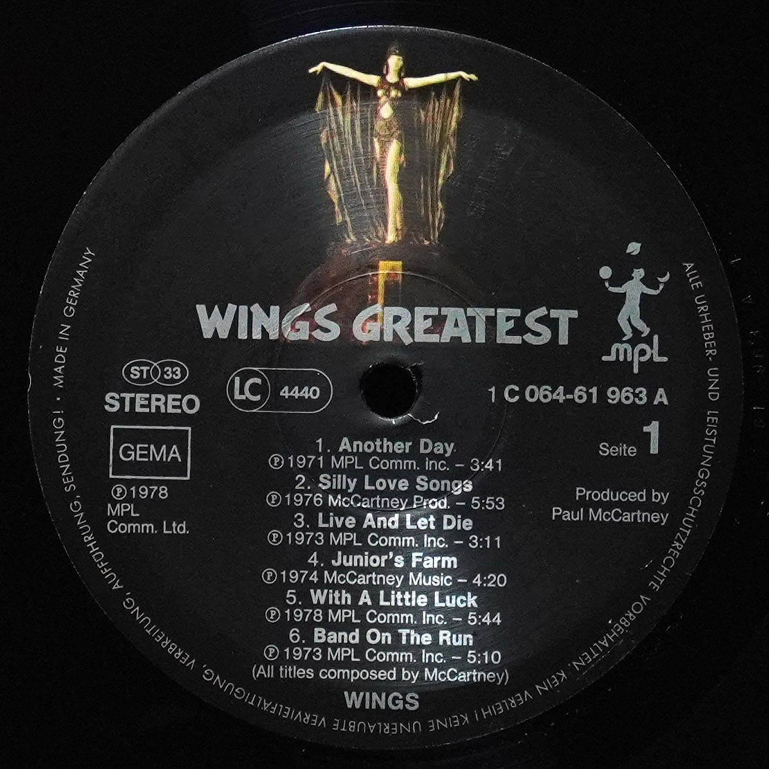 LP Wings — Wings Greatest фото 3