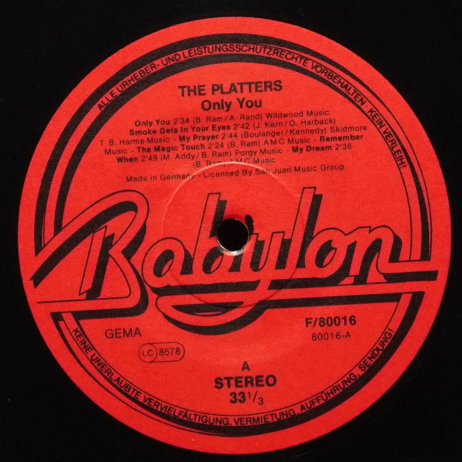 LP Platters — Only You фото 3