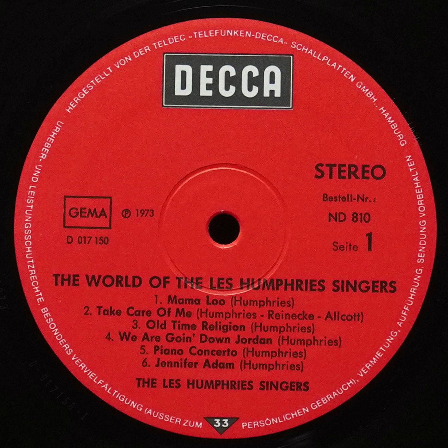 LP Les Humphries Singers — World Of The Les Humphries Singers фото 3