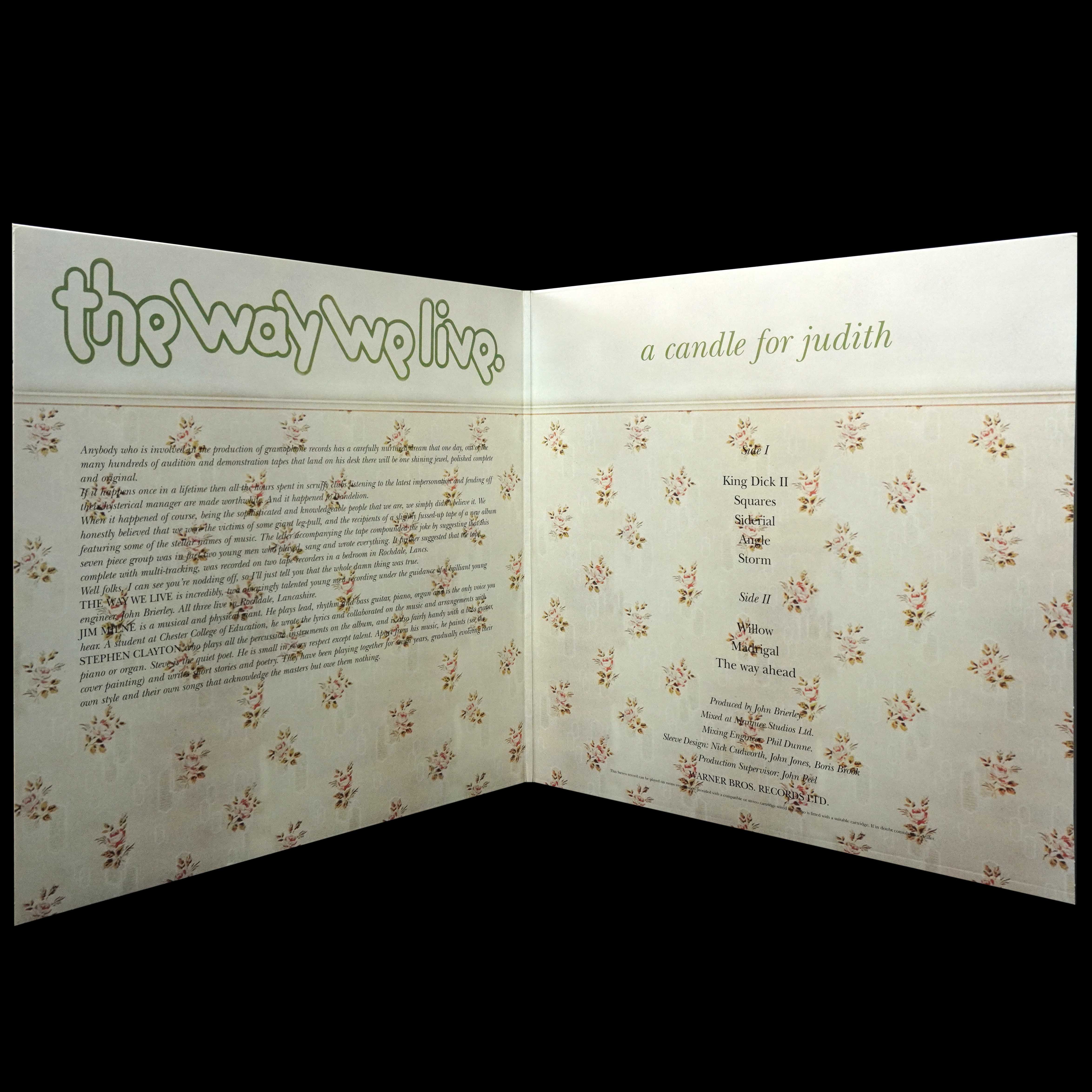 LP Way We Live — A Candle For Judith (цветной винил) фото 5