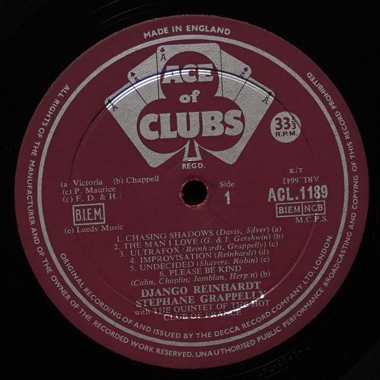 LP Django Reinhardt — Parisian Swing (моно) фото 2