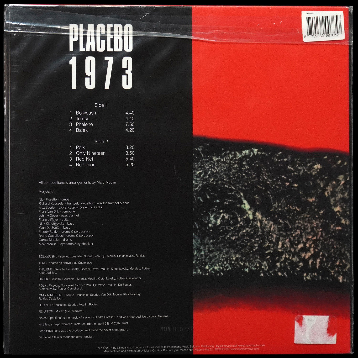 LP Placebo (Marc Moulin) — 1973 (цветной винил) фото 2