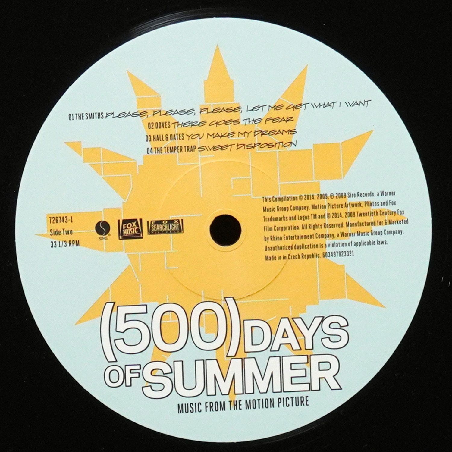 LP V/A — (500) Days Of Summer (Music From The Motion Picture) (2LP) фото 5
