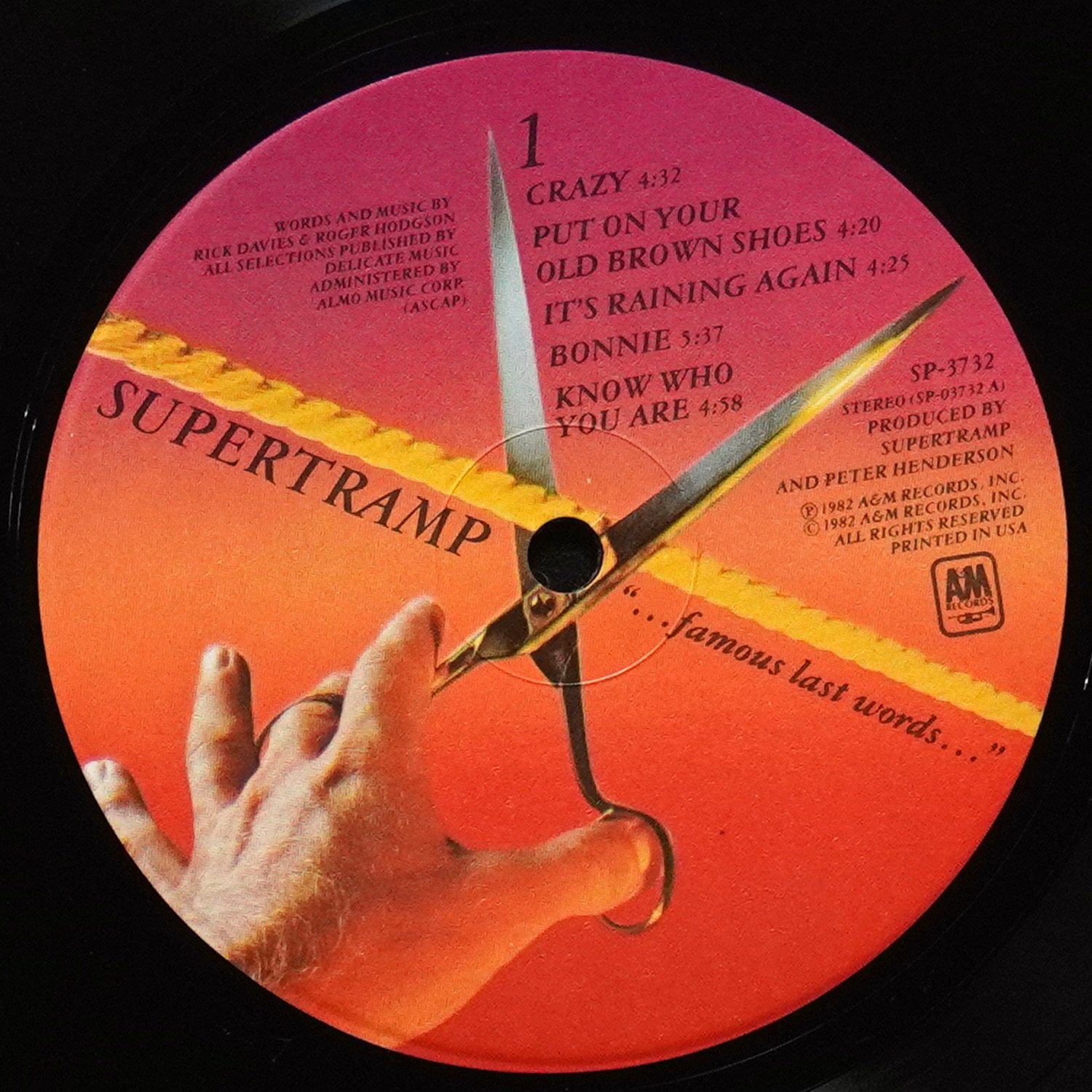 LP Supertramp — Famous Last Words фото 3