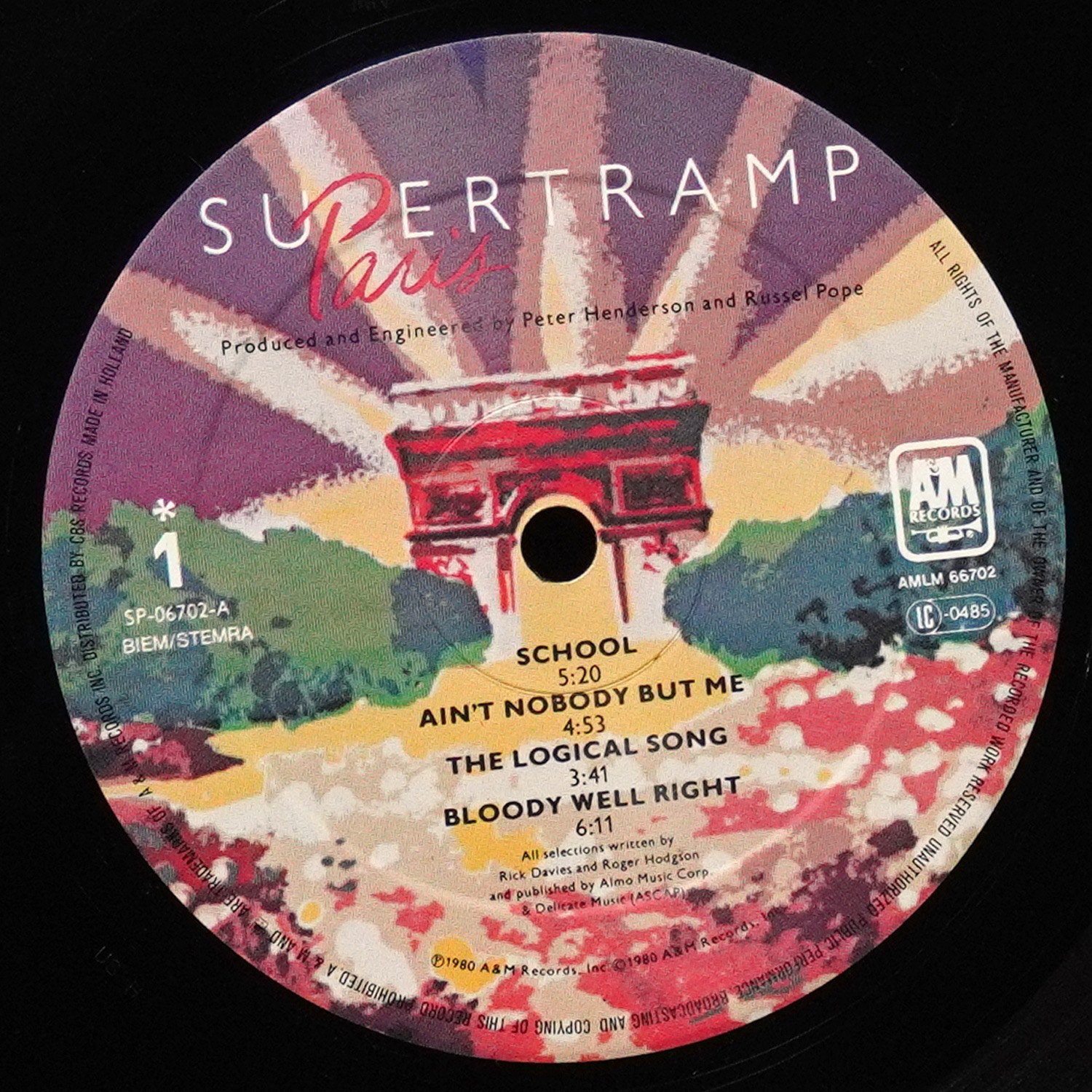 LP Supertramp — Paris (2LP) фото 3