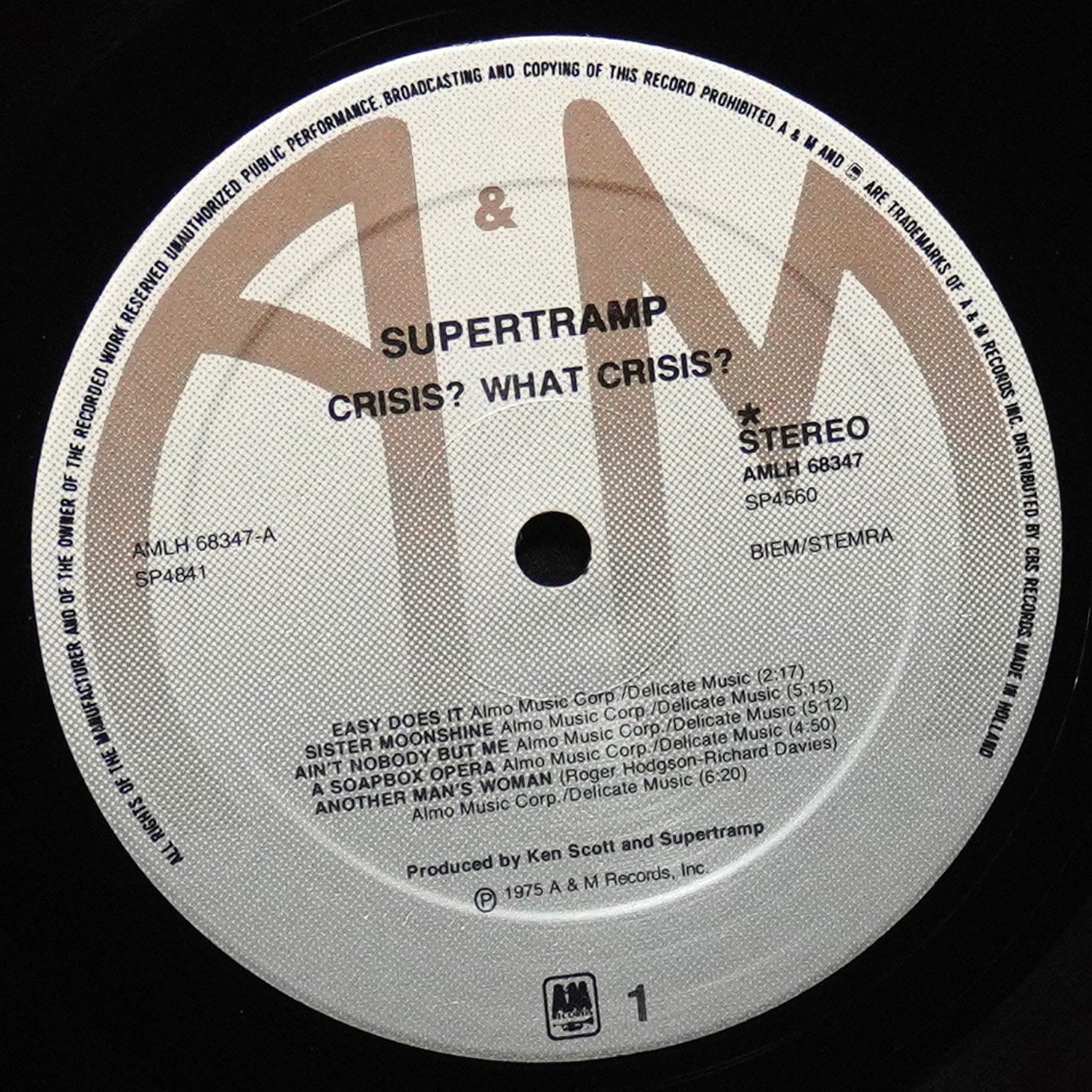 LP Supertramp — Crisis? What Crisis? фото 3