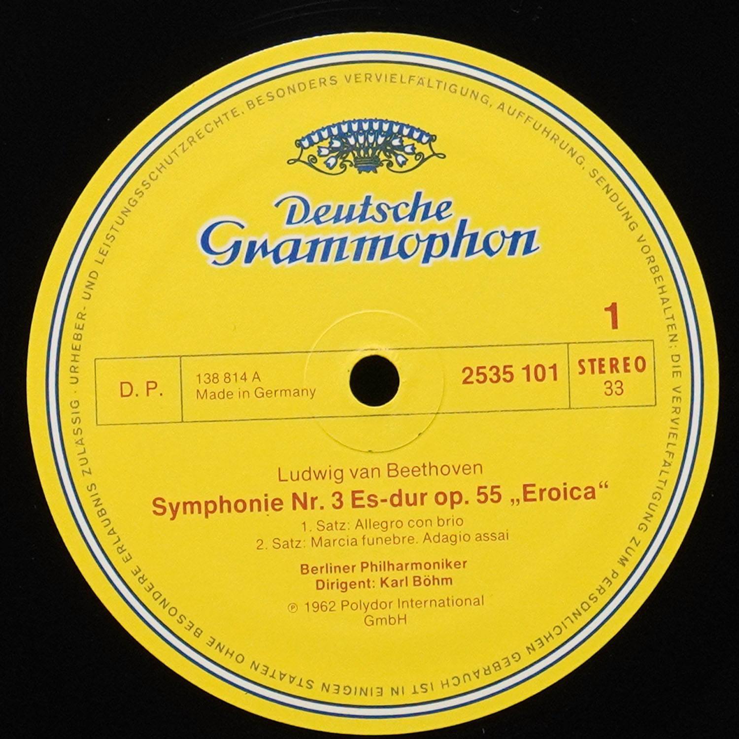 LP Karl Bohm — Beethoven: Symphonie Nr. 3 'Eroica' фото 3