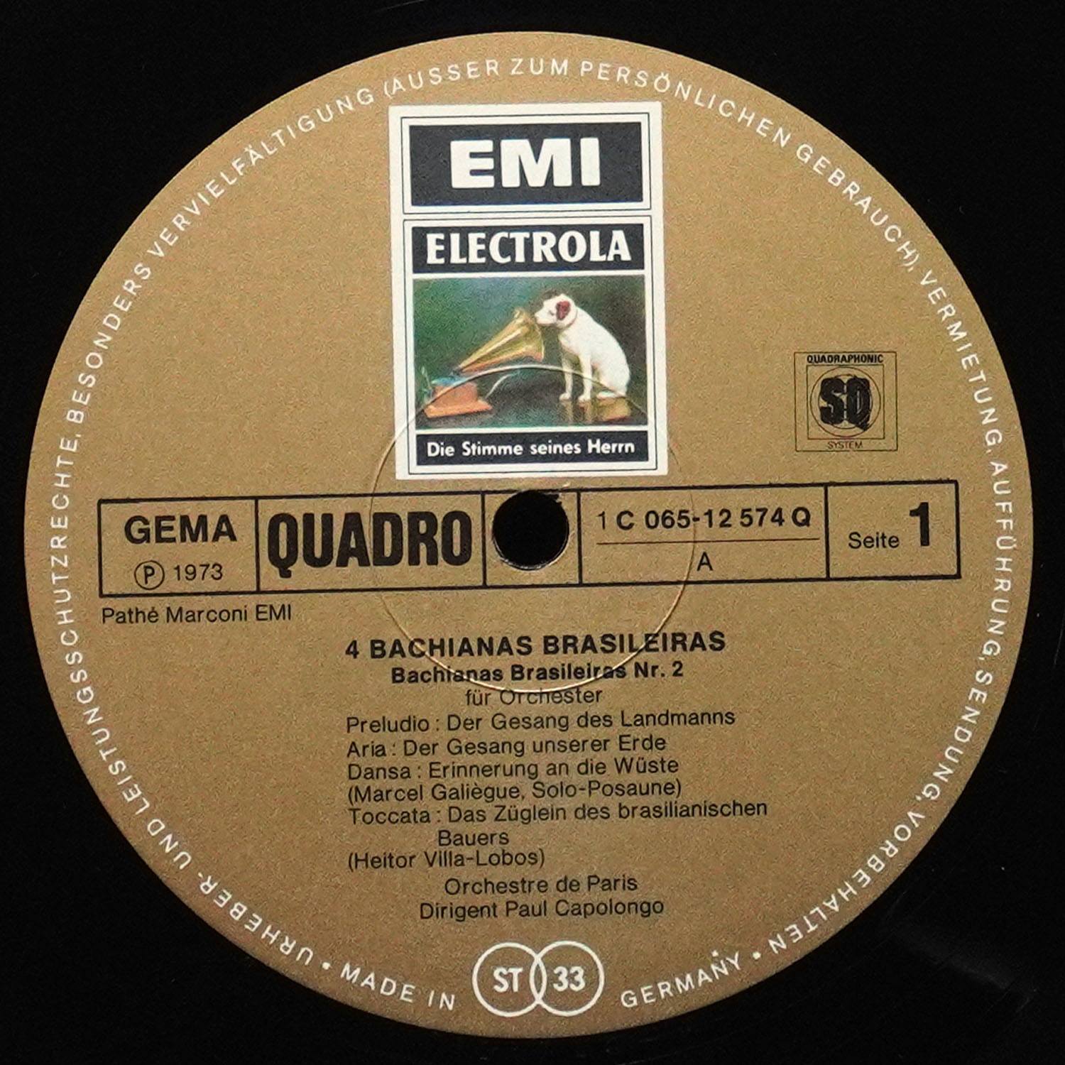 LP Paul Capolongo — Villa-Lobos: Bachianas Brasileiras фото 2