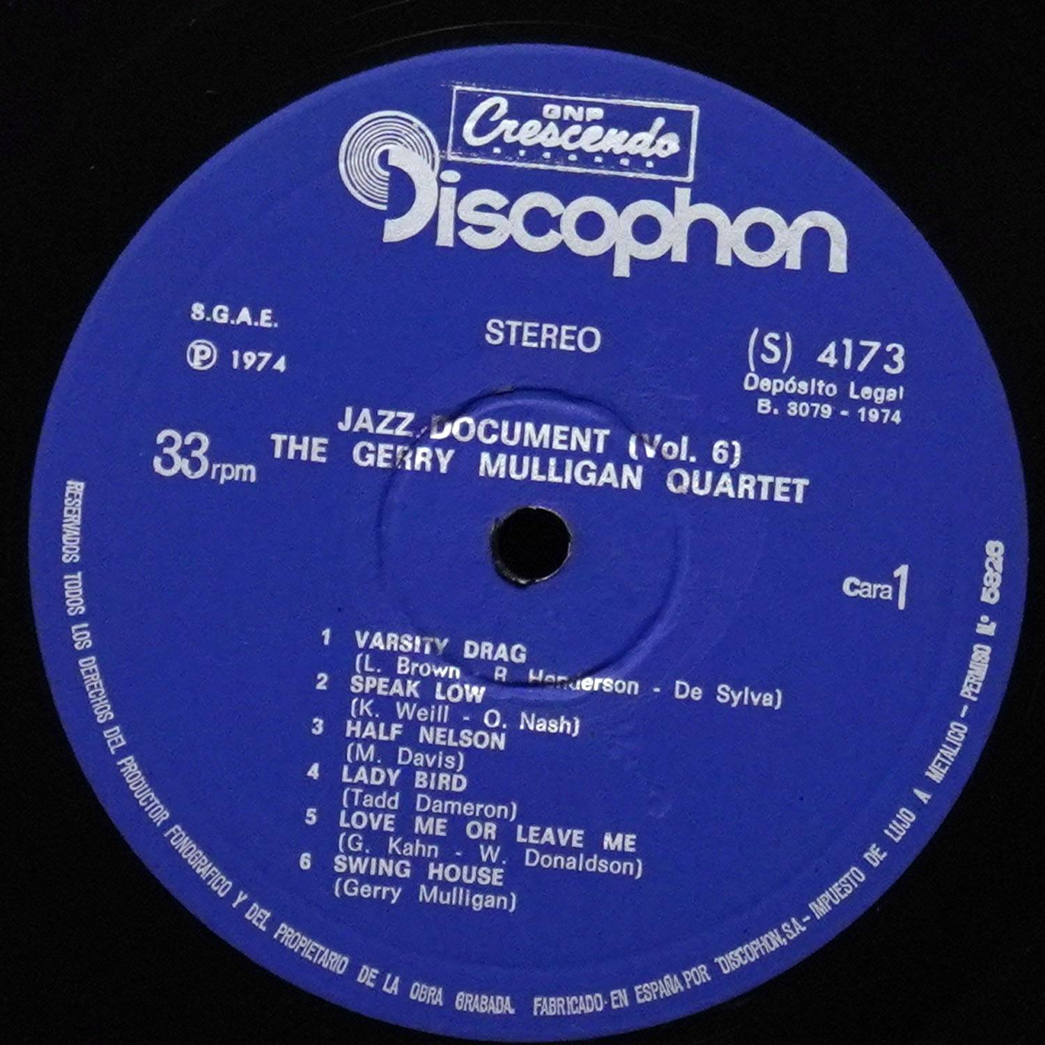 LP Gerry Mulligan — Gerry Mulligan Quartet / The Buddy De Franco Quartet фото 3