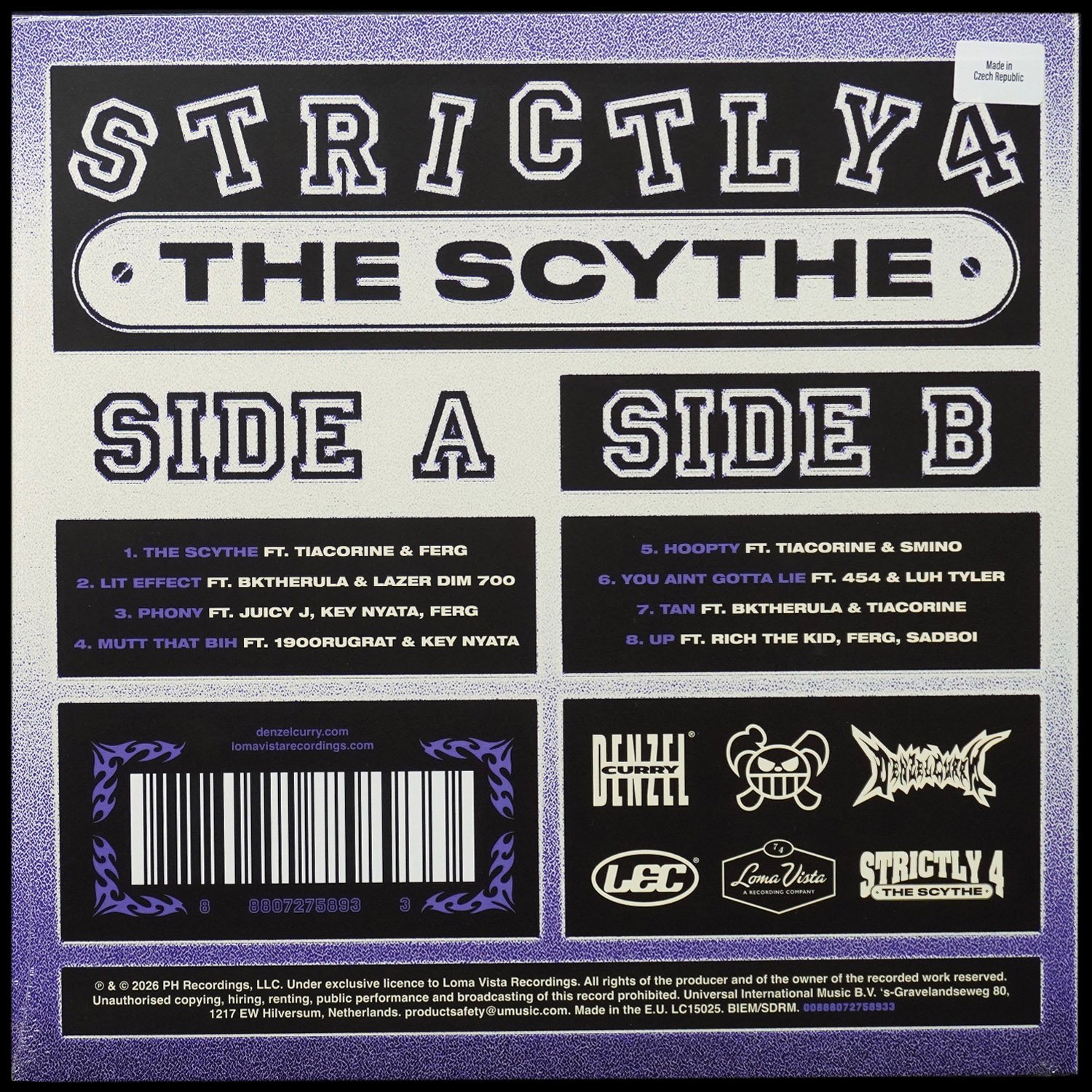 LP Denzel Curry — Strictly 4 The Scythe (цветной винил) фото 2