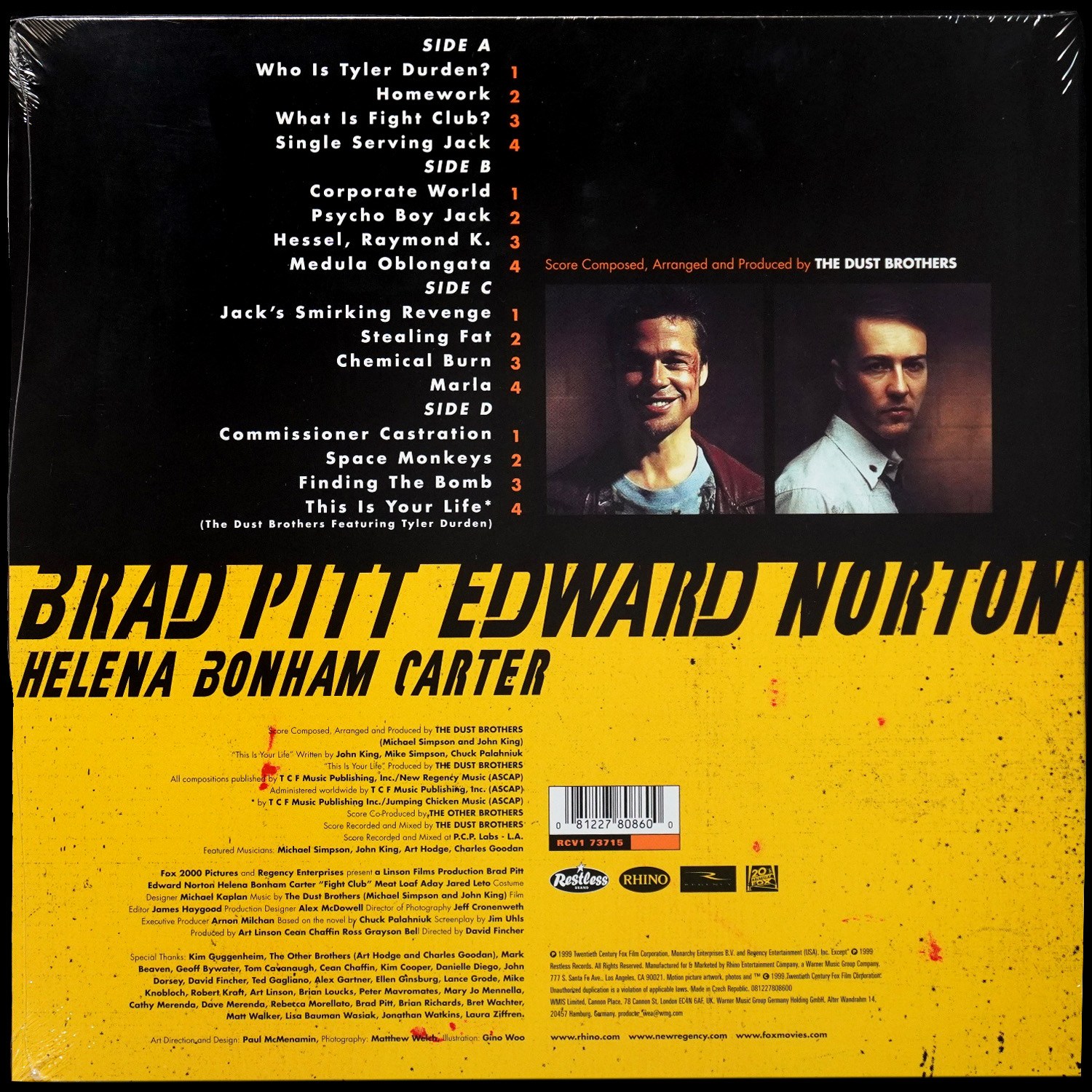 LP Dust Brothers — Fight Club - Original Motion Picture Score (2LP,  цветной винил) фото 2