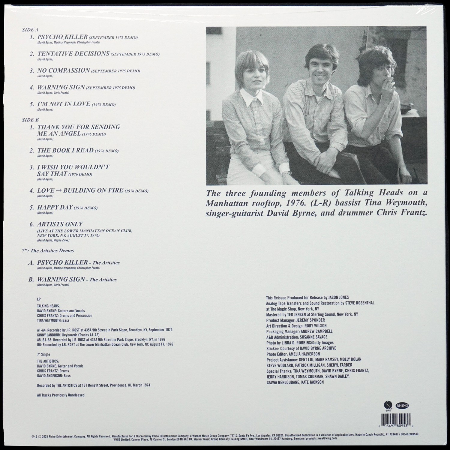 LP Talking Heads — Tentative Decisions: Demos & Live (2LP,  +7) фото 2
