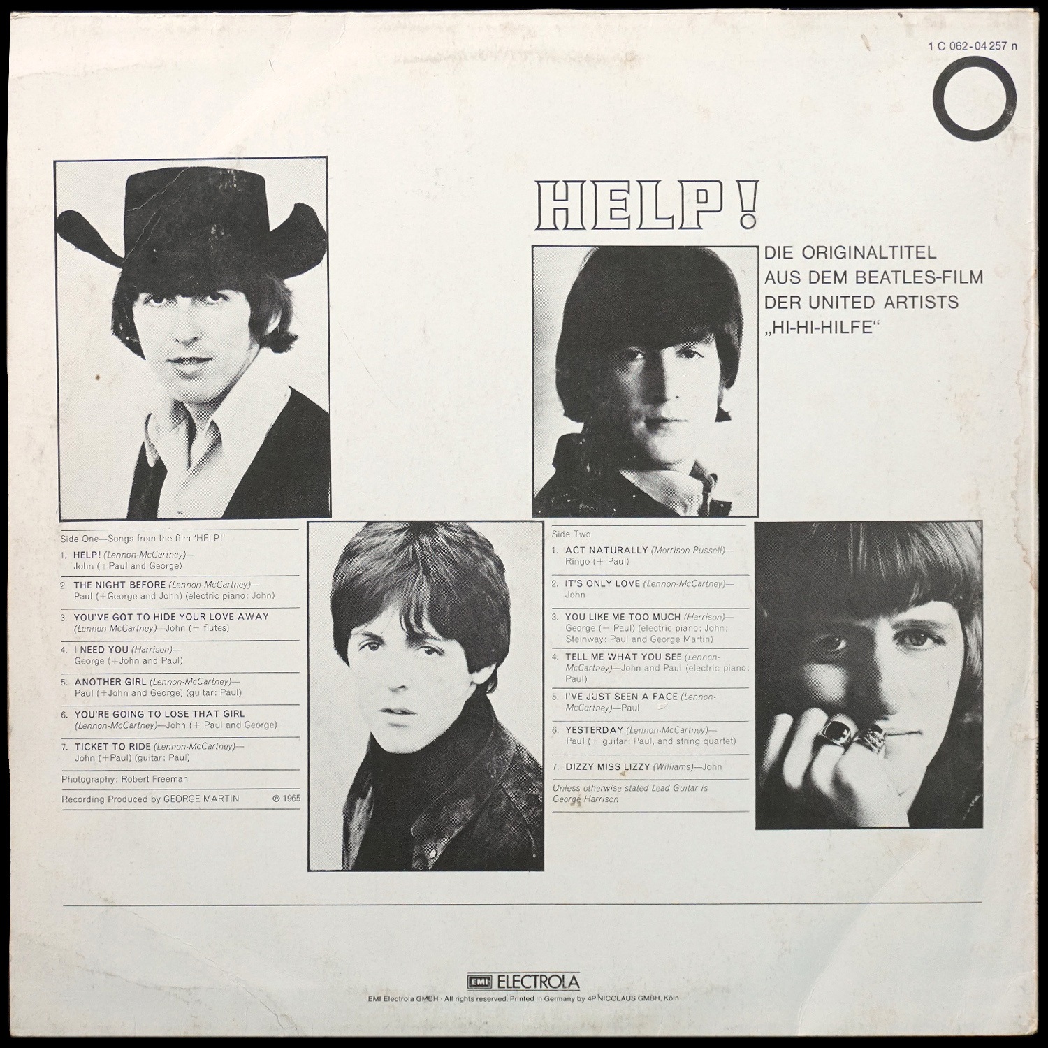 LP Beatles — Help! фото 2