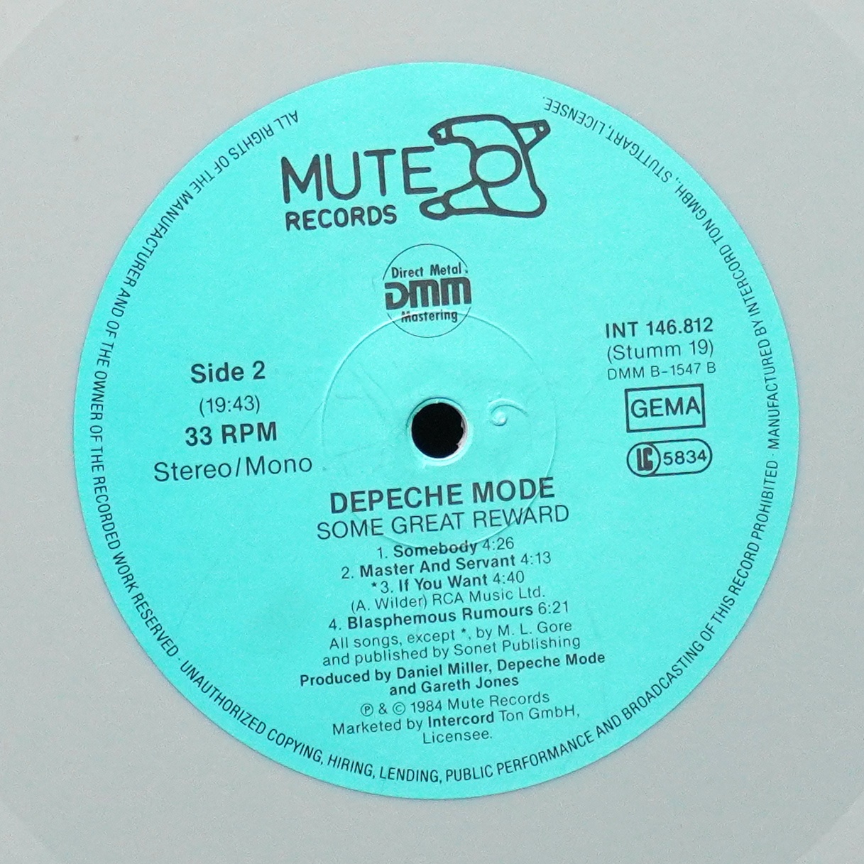 LP Depeche Mode — Some Great Reward (цветной винил) фото 4