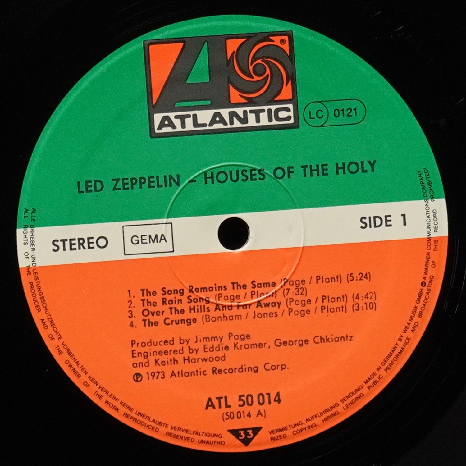 LP Led Zeppelin — Houses Of The Holy фото 4