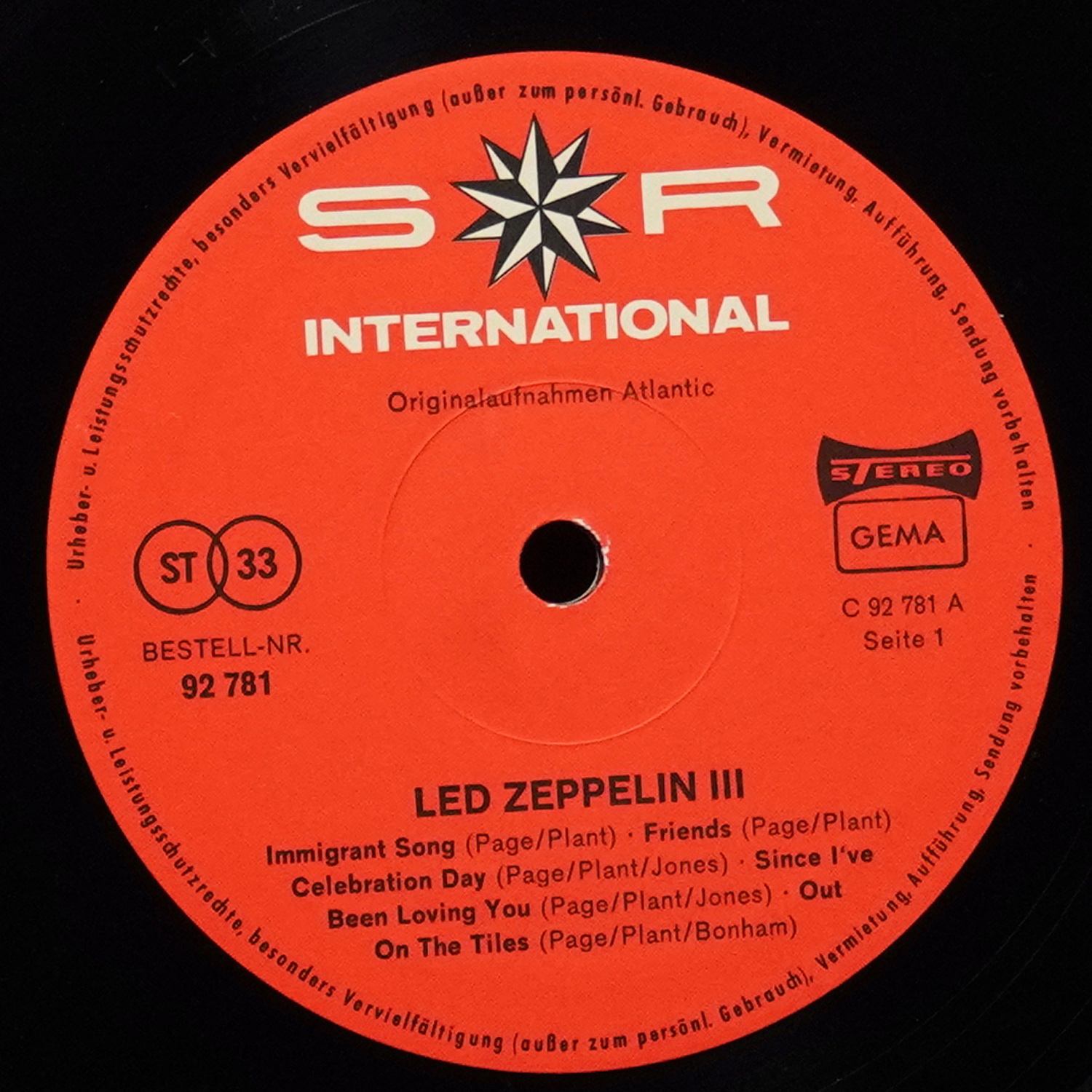 LP Led Zeppelin — Led Zeppelin III (клубное издание) фото 3
