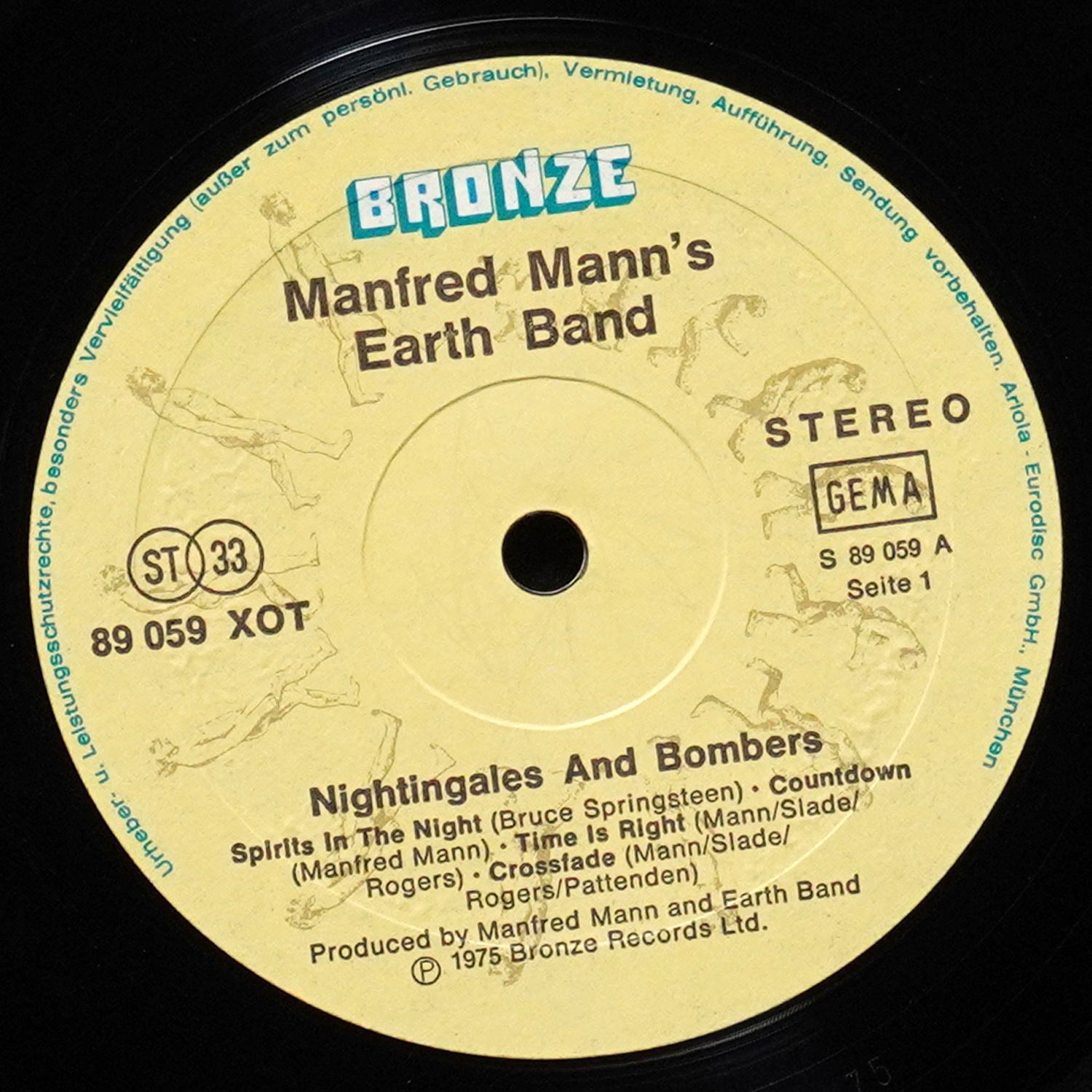 LP Manfred Mann's Earth Band — Nightingales & Bombers фото 2
