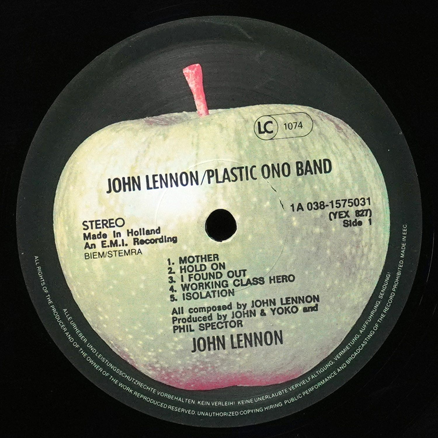 LP John Lennon / Plastic Ono Band — John Lennon / Plastic Ono Band фото 3