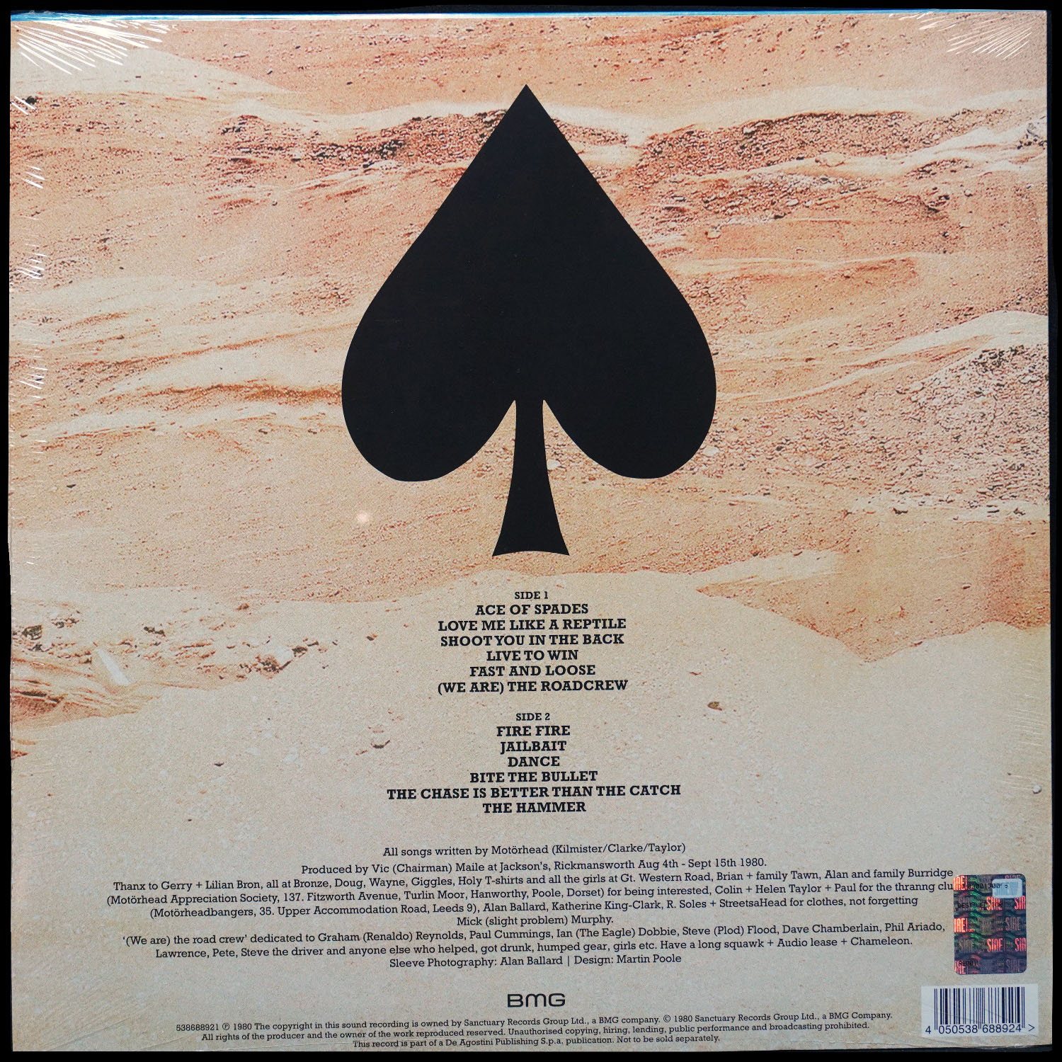 LP Motorhead — Ace Of Spades фото 2