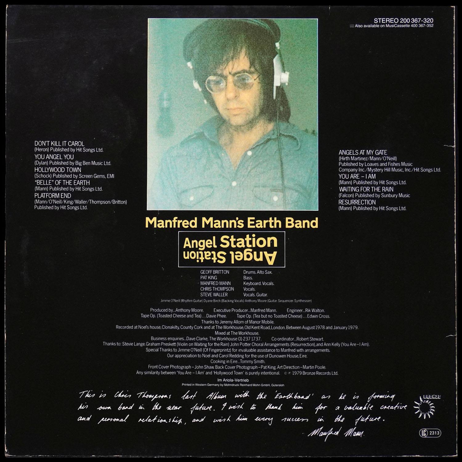 LP Manfred Mann's Earth Band — Angel Station фото 2