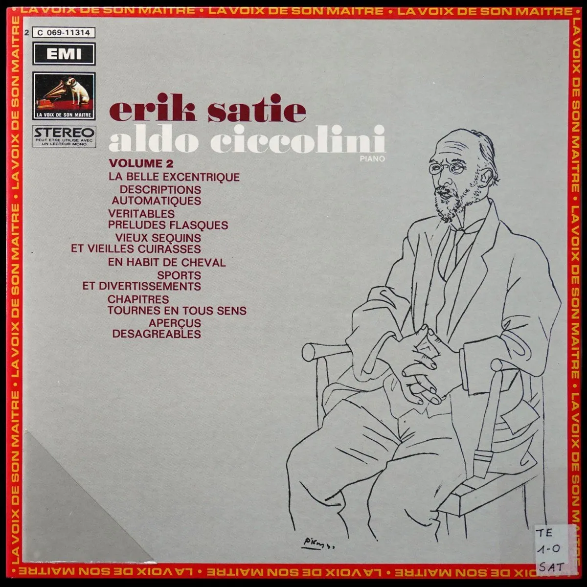LP Aldo Ciccolini — Erik Satie: Pieces Pour Piano фото