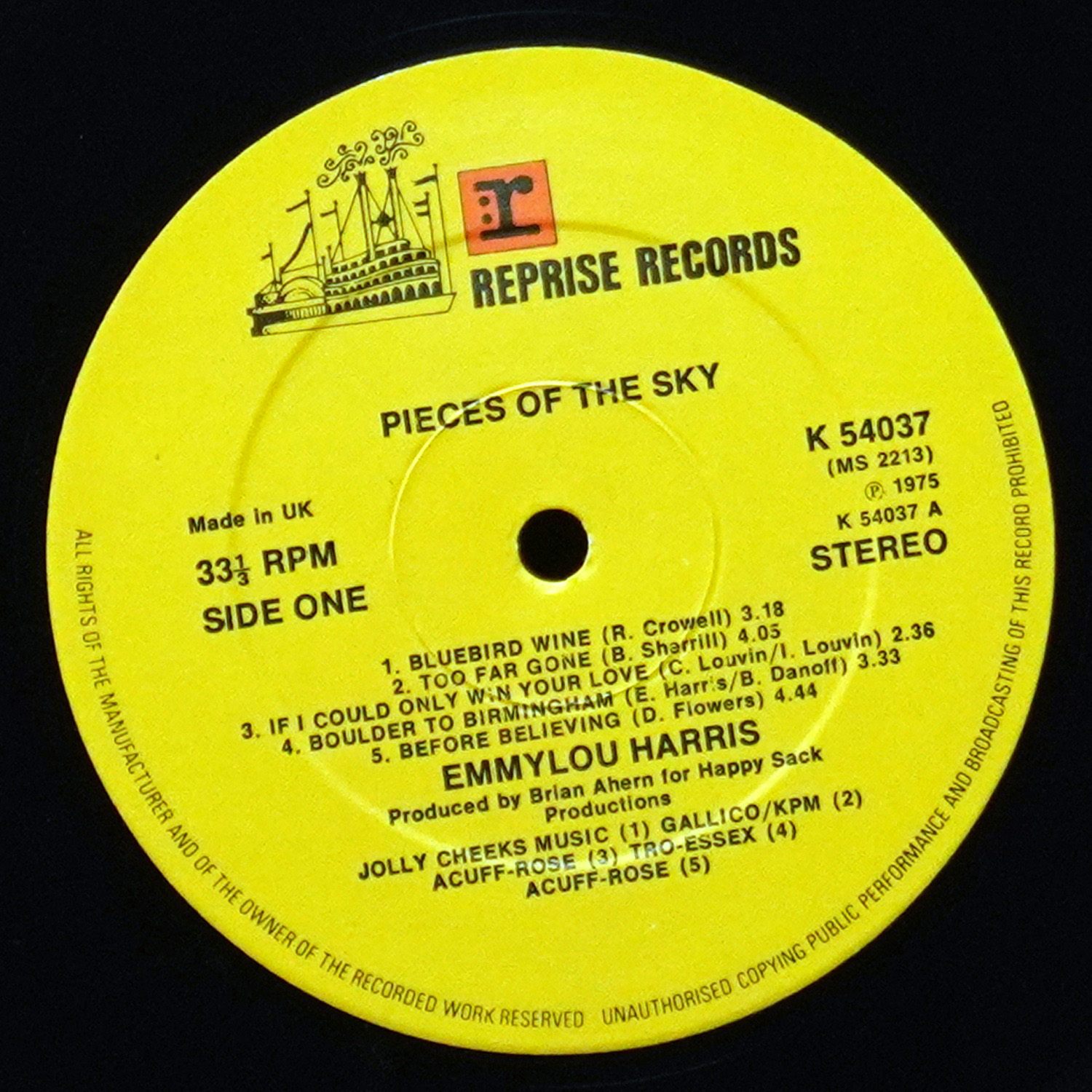 LP Emmylou Harris — Pieces Of The Sky фото 2